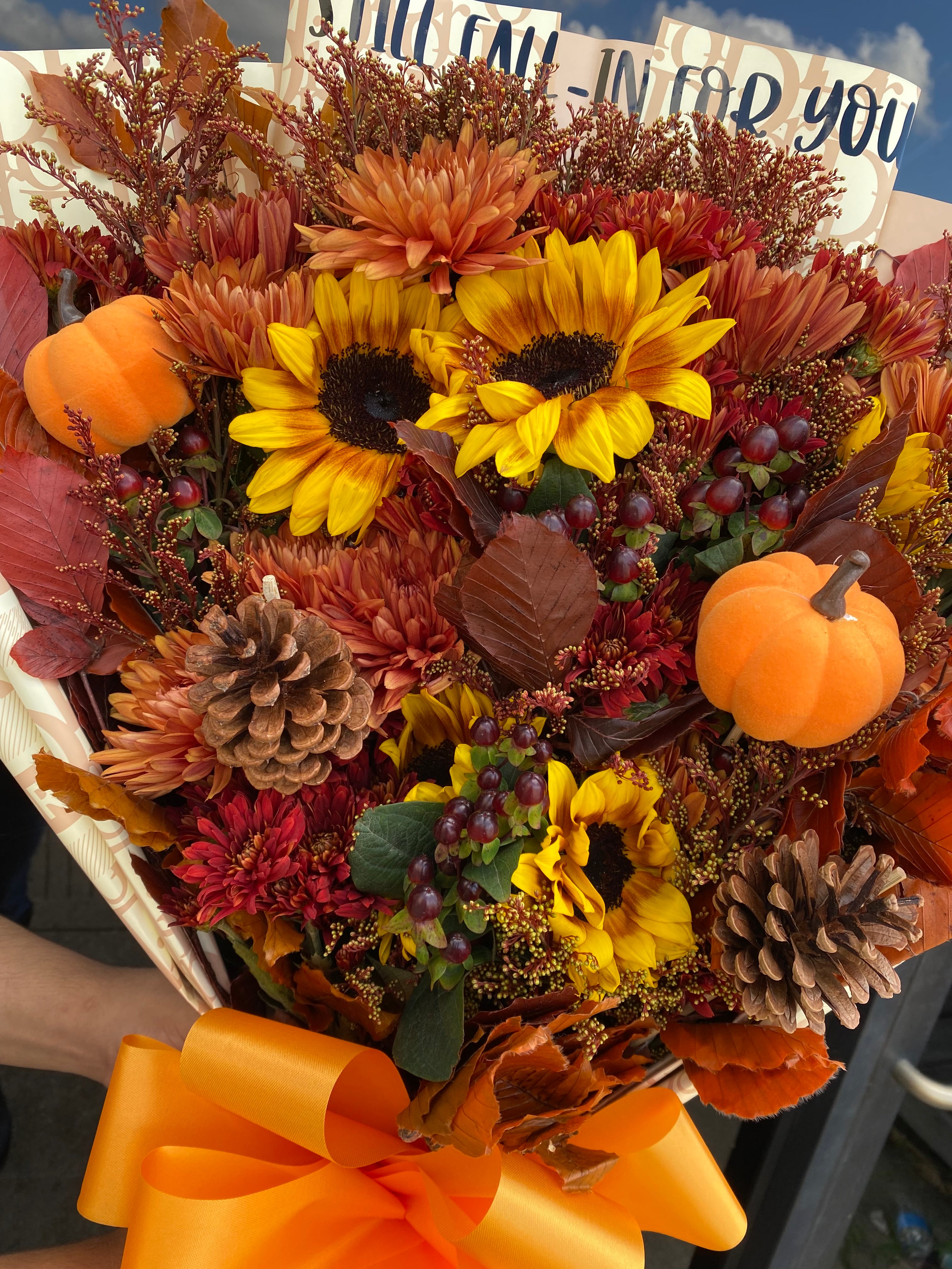 Large Deluxe fall freestyle bouquet mixed for the one I fell for🍂🤎