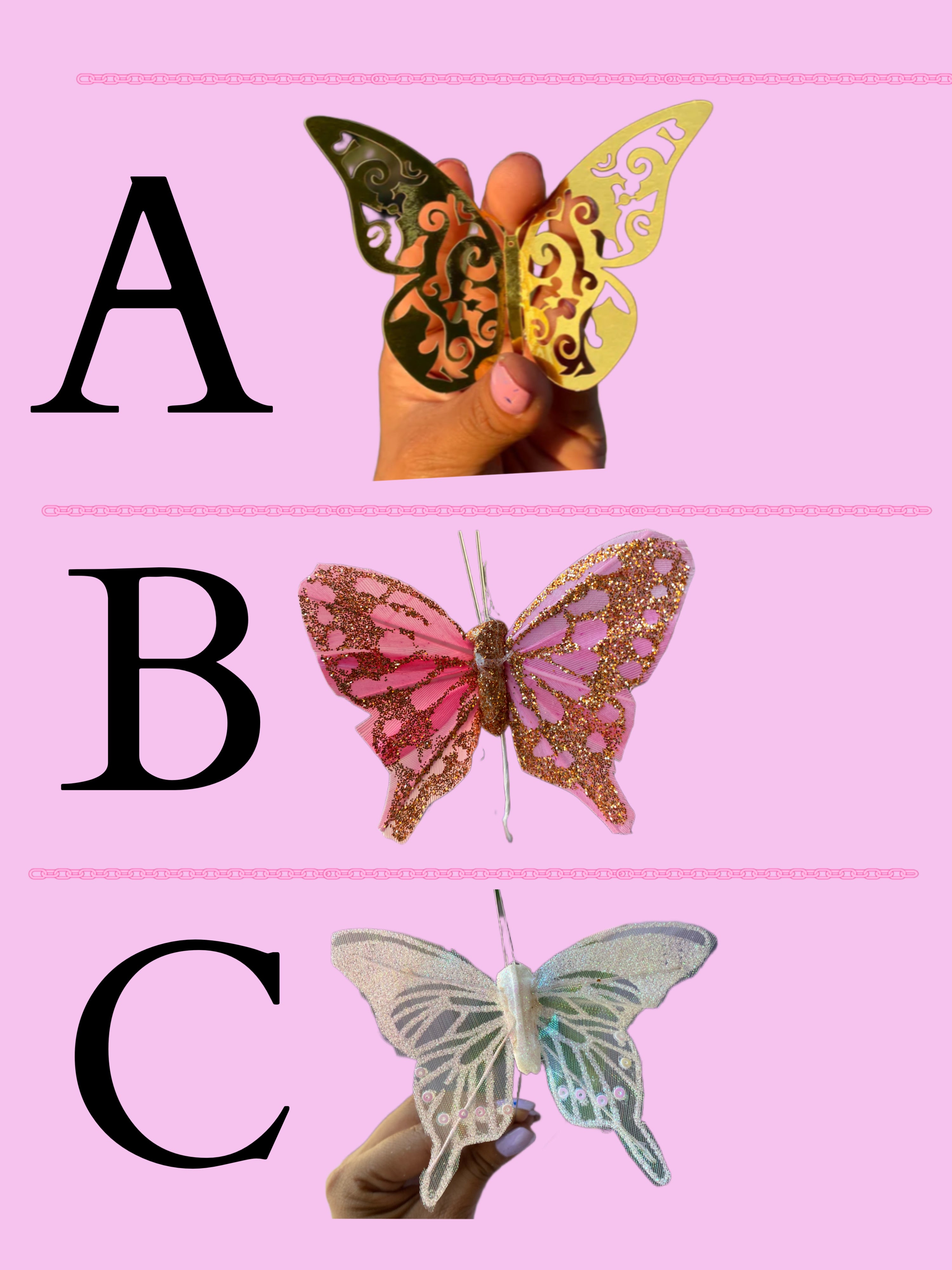 ADD ON (GOLDEN BUTTERFLIES)
