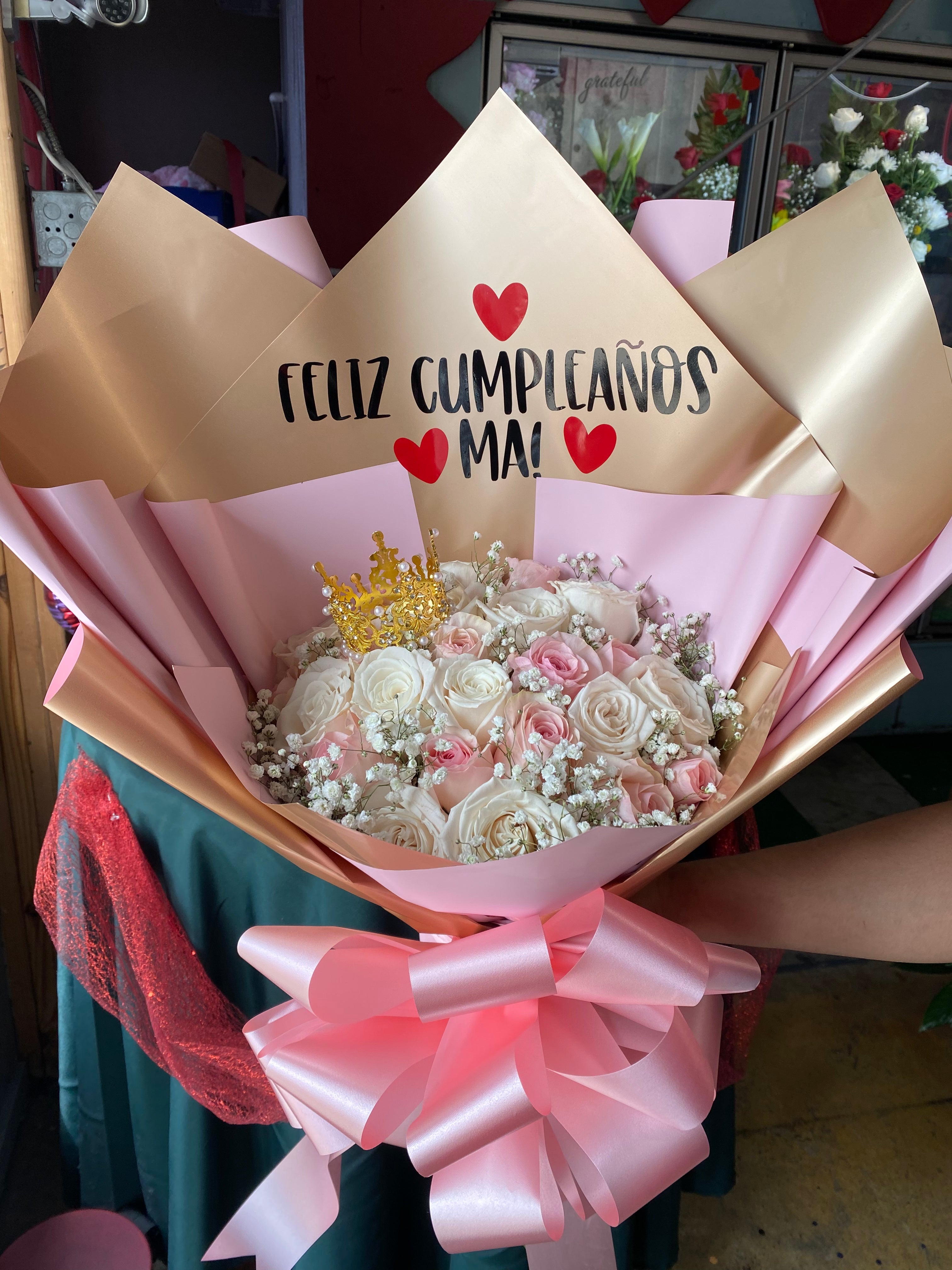 24 Rose Pink Lux with crown π