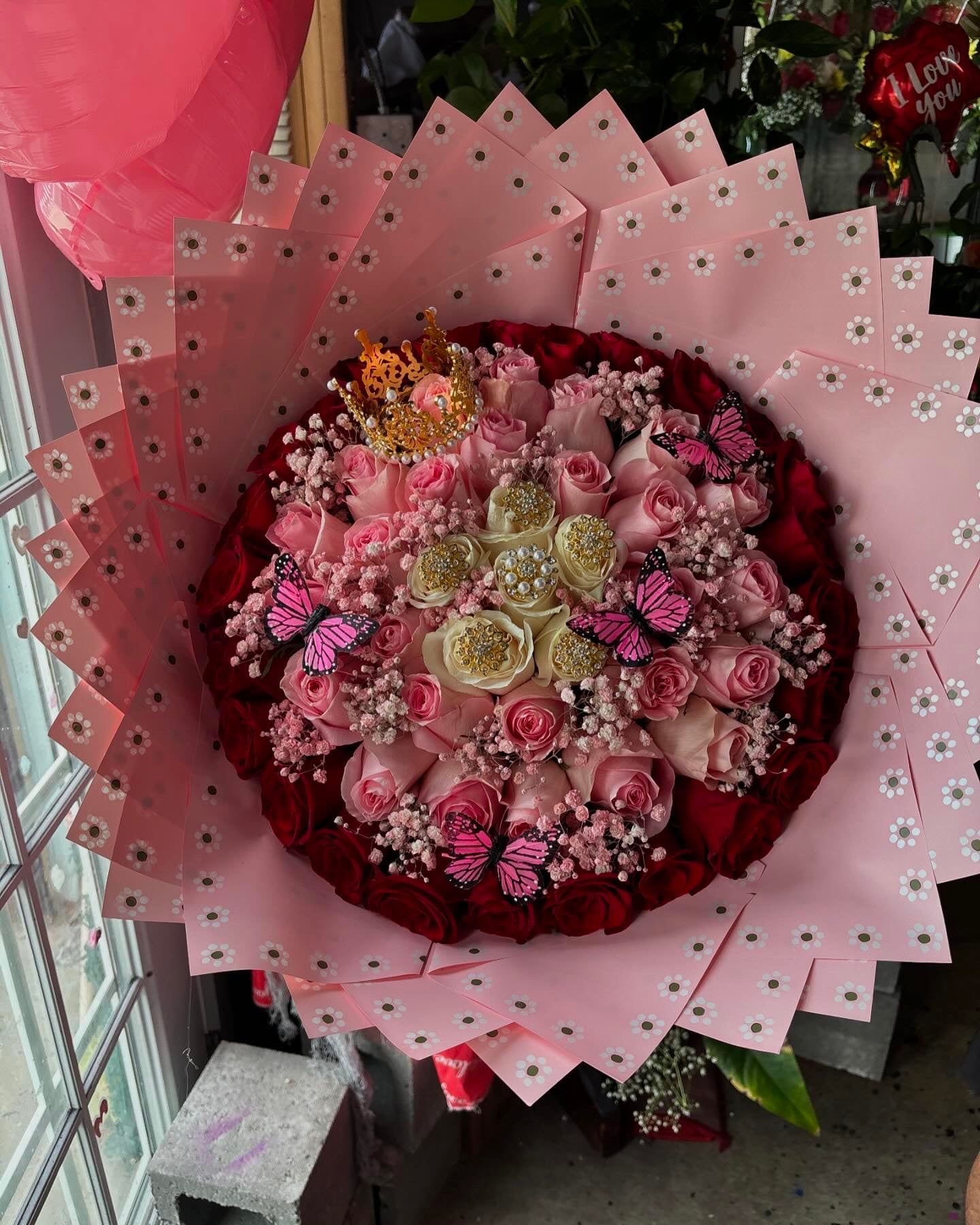 50 rose with circle love rims ❤️