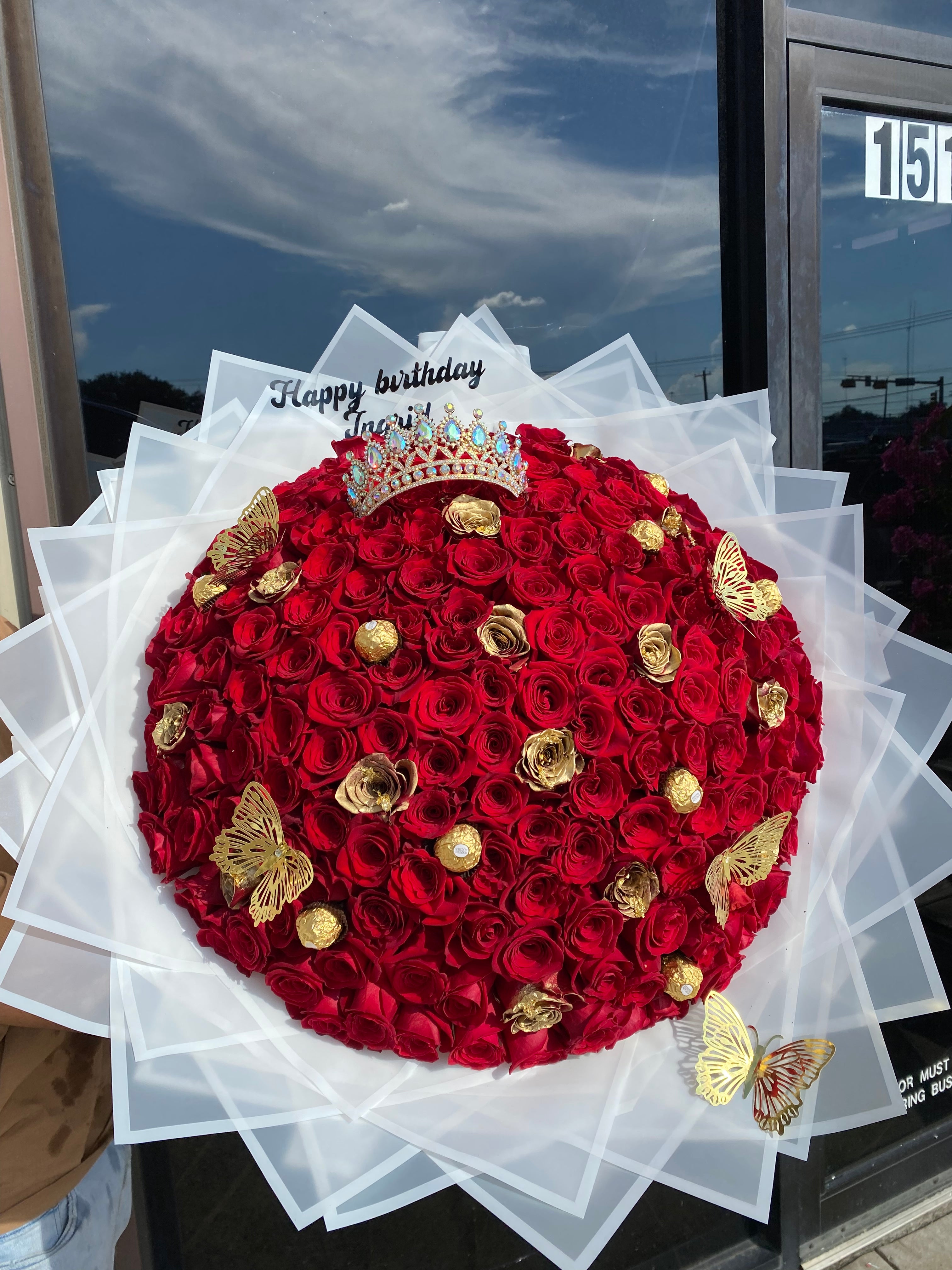 Red Roses Bouquet blackpaper in Houston, TX - Elegance Flowers