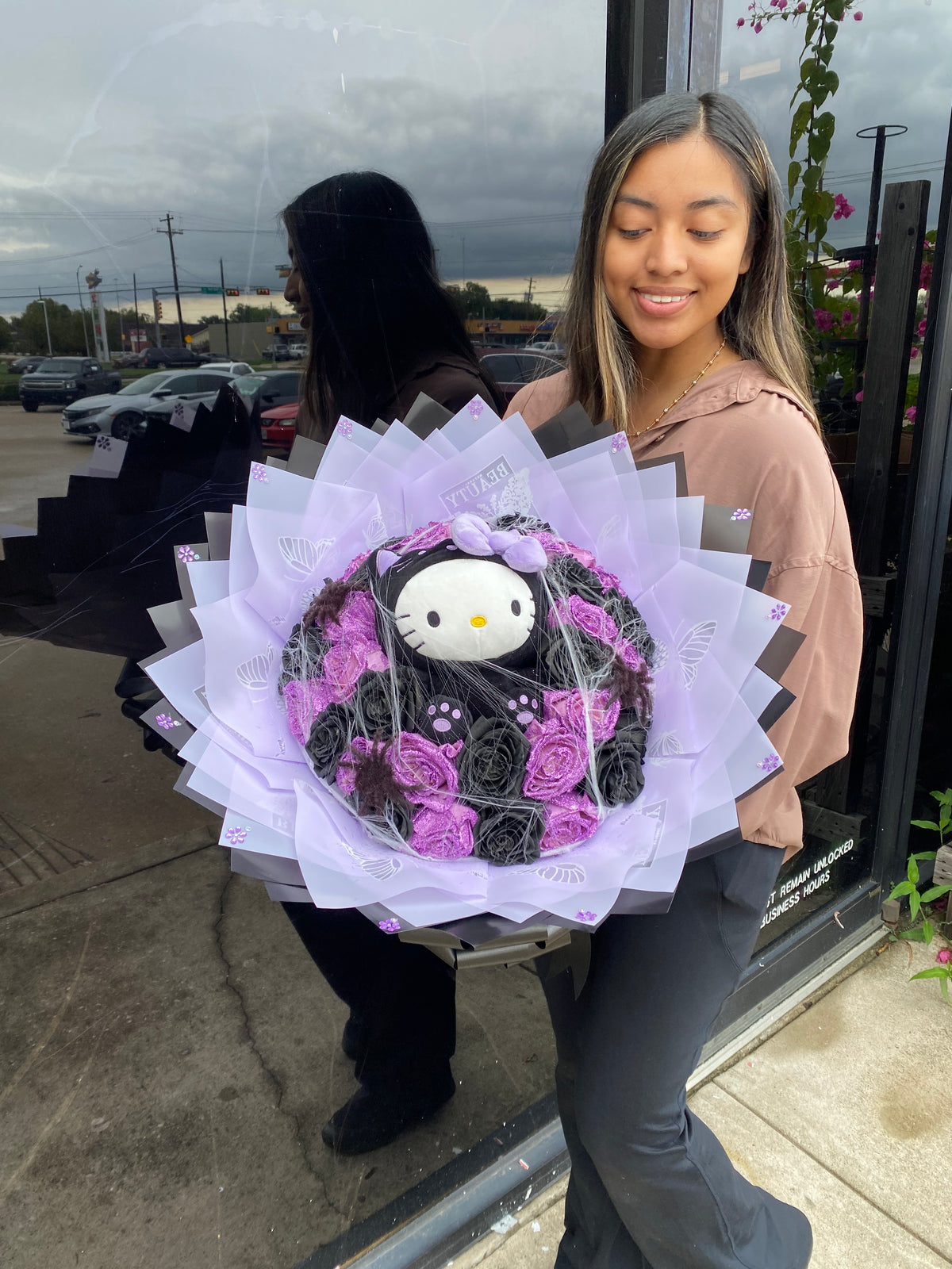 25ct glitter Spooky glitter hello kitty 🐈⬛💜