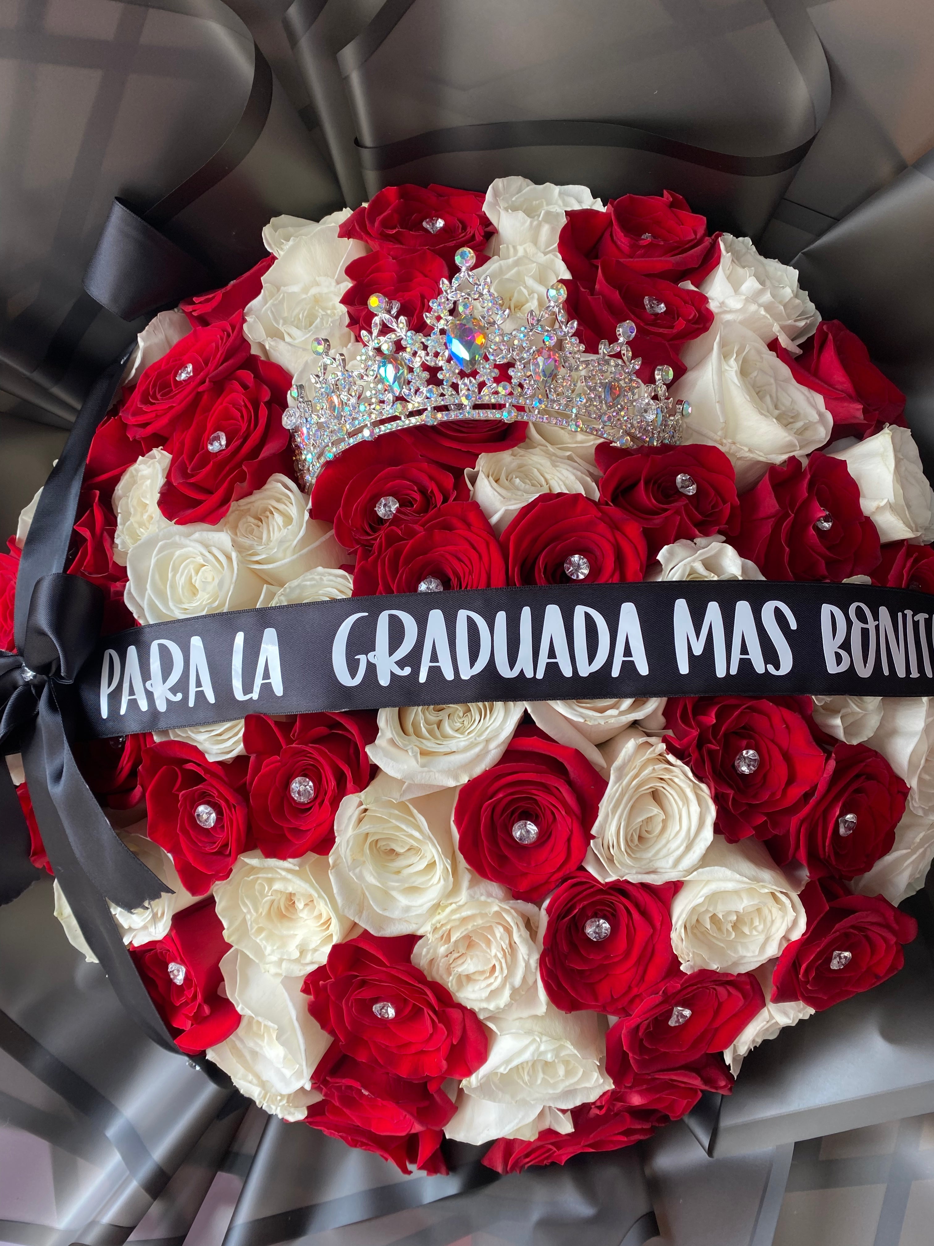 75 Rose Ramo BUCHON Queen Ribbon wording ❤️