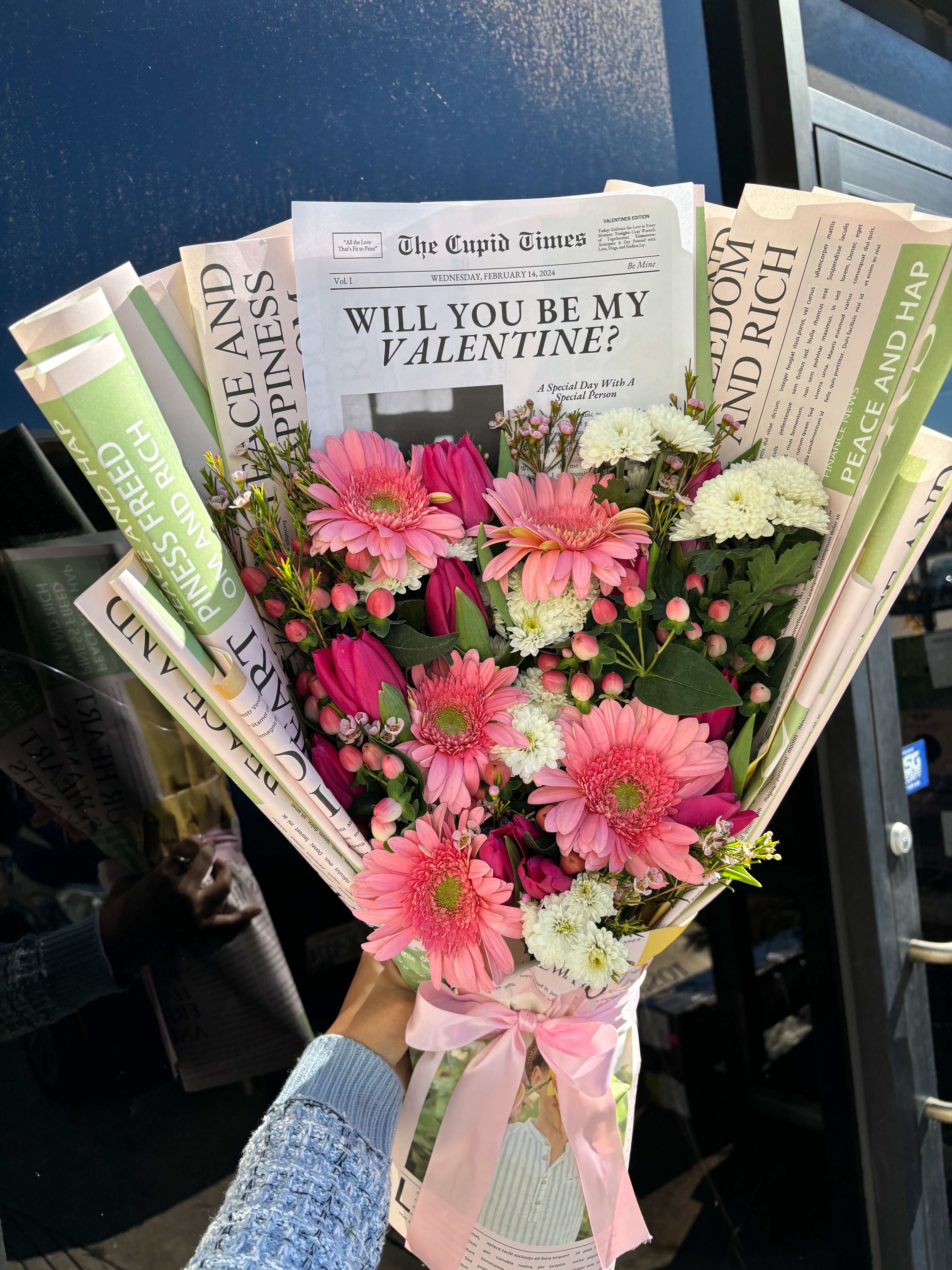 Newspaper Vol. Will you be my valentine?💘 with vday color mix freestyle