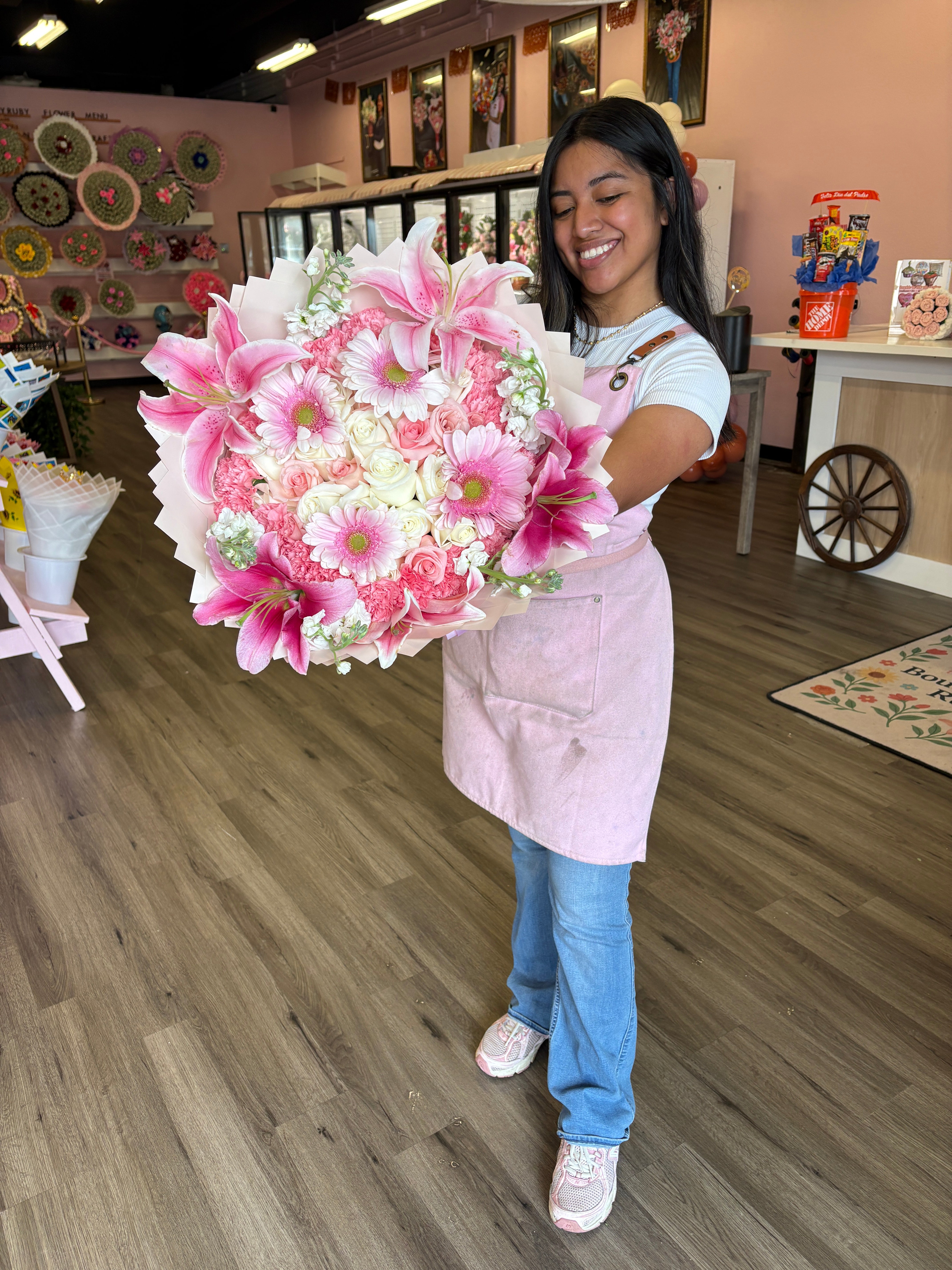 24ct Lily + Gerbera garden 🎀🌺🌸