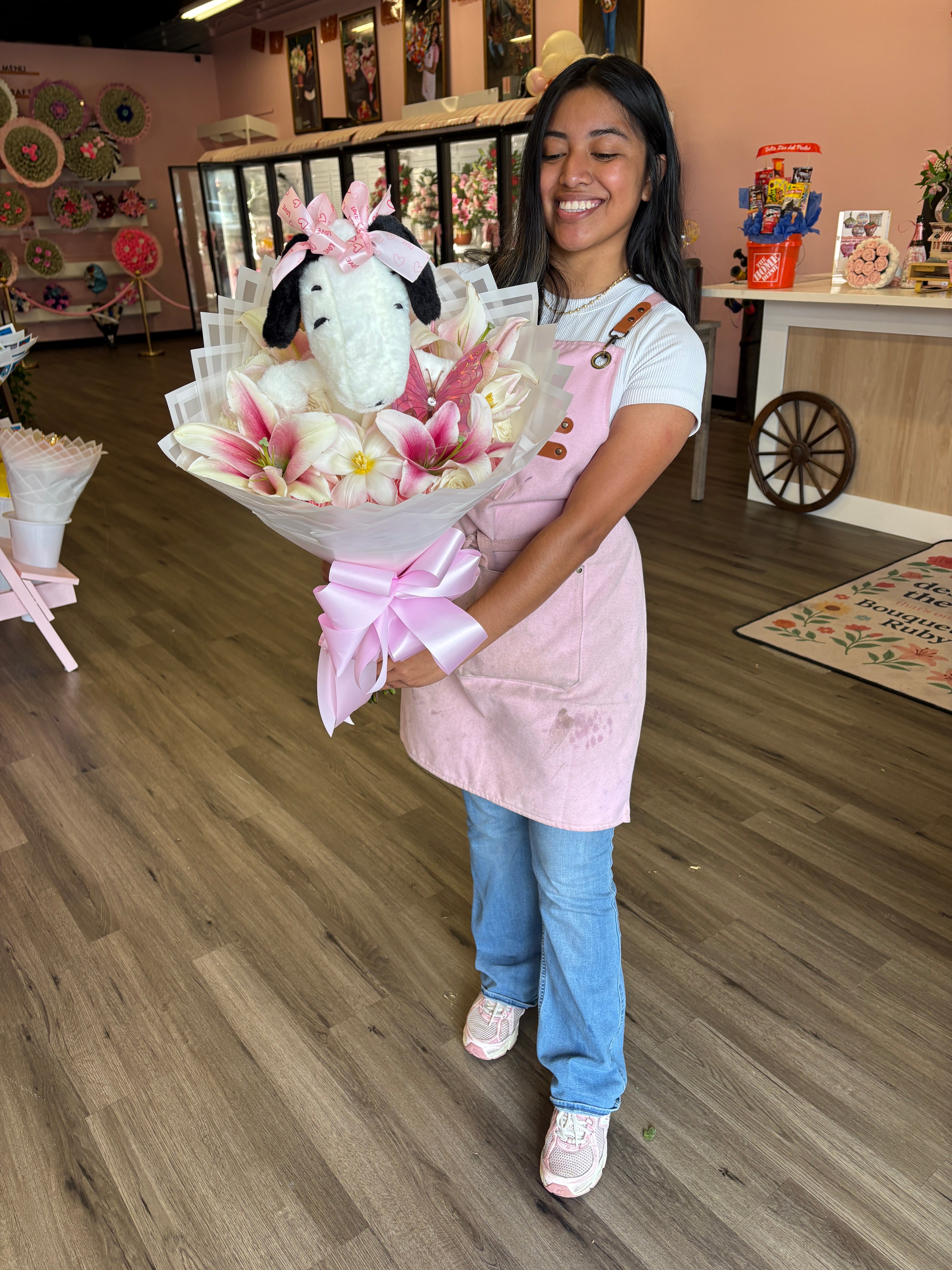 Snoopy in lilies&roses&tulips ๐บ๐