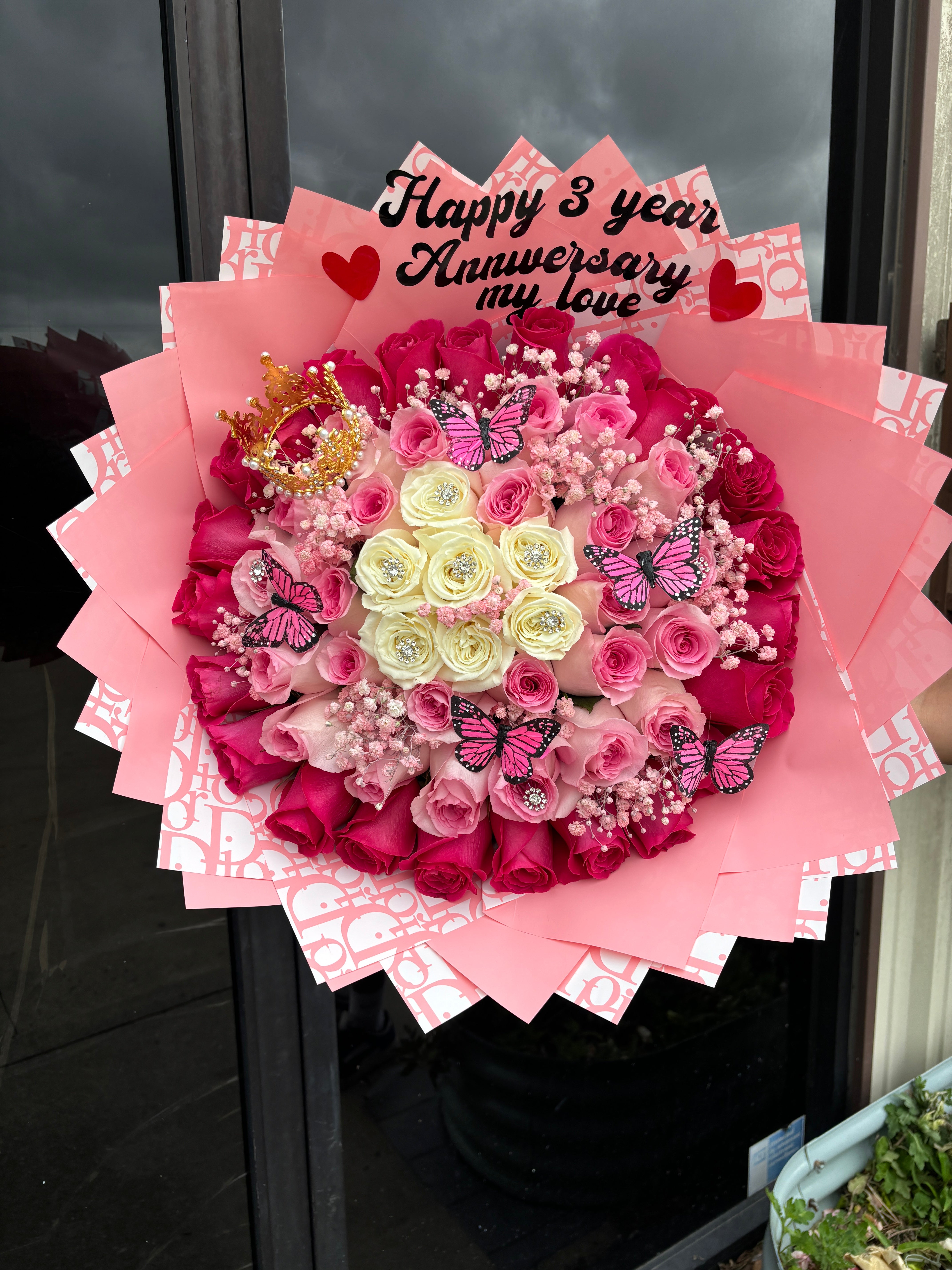 50 roses pink shades My Barbie color bouquet🎀