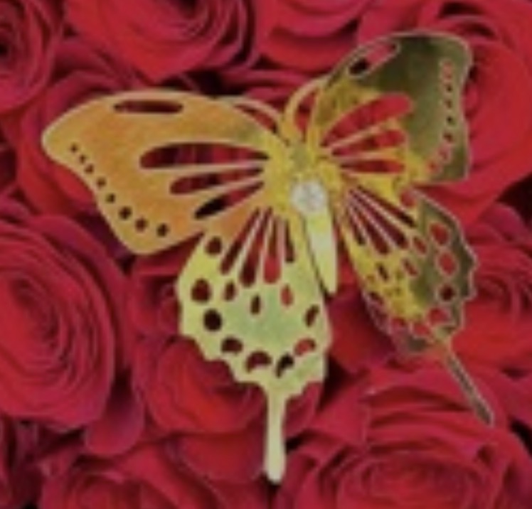 Add 3 butterfly gold
