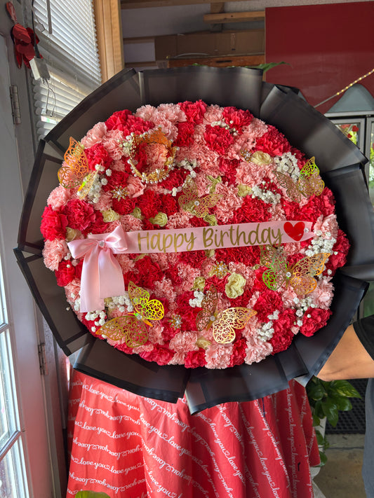 Carnations and roses ramo buchón 🎀
