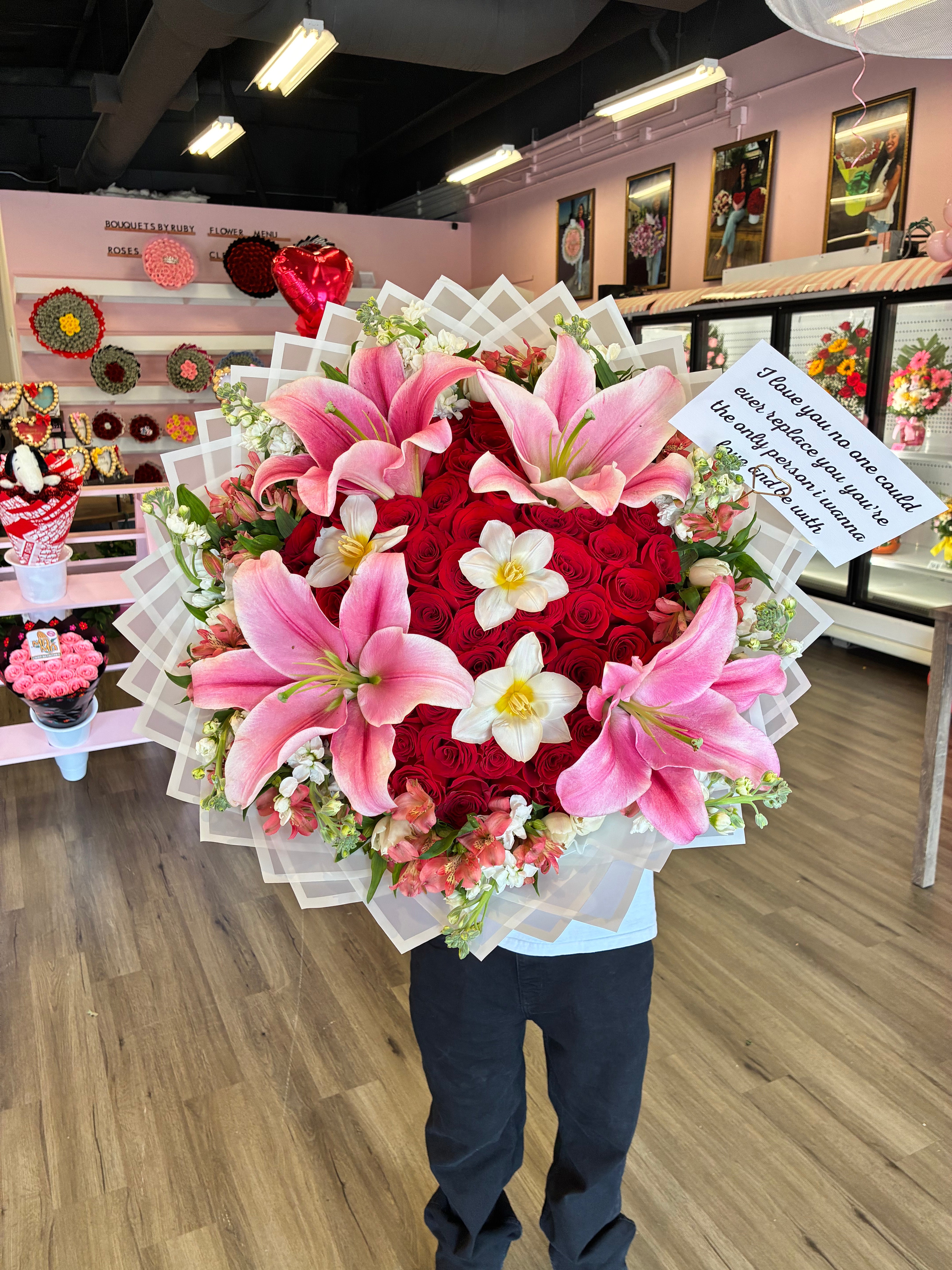 50 roses Lily + tulip garden 🎀🌸