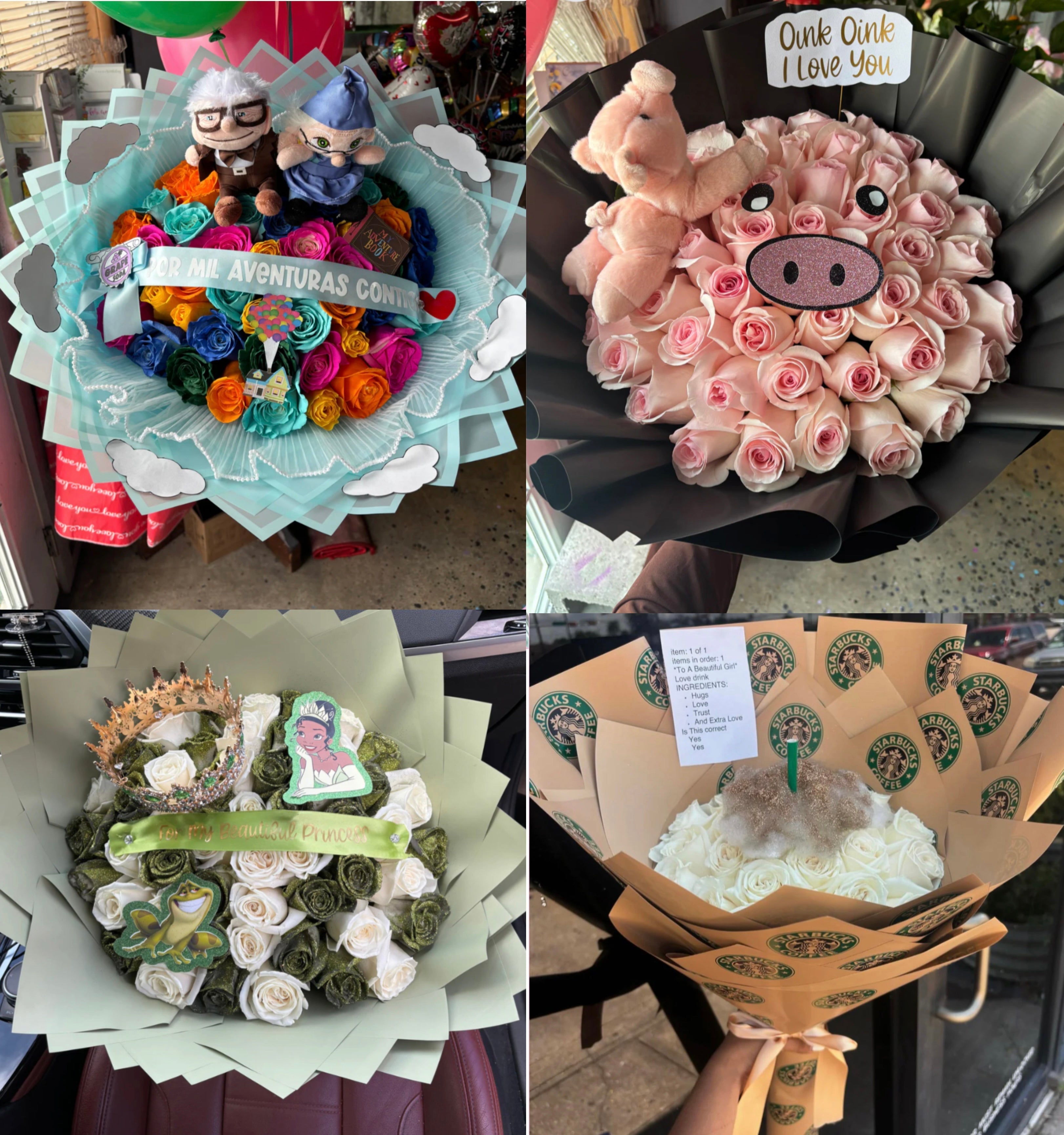 Disney/ Pixar animated bouquets