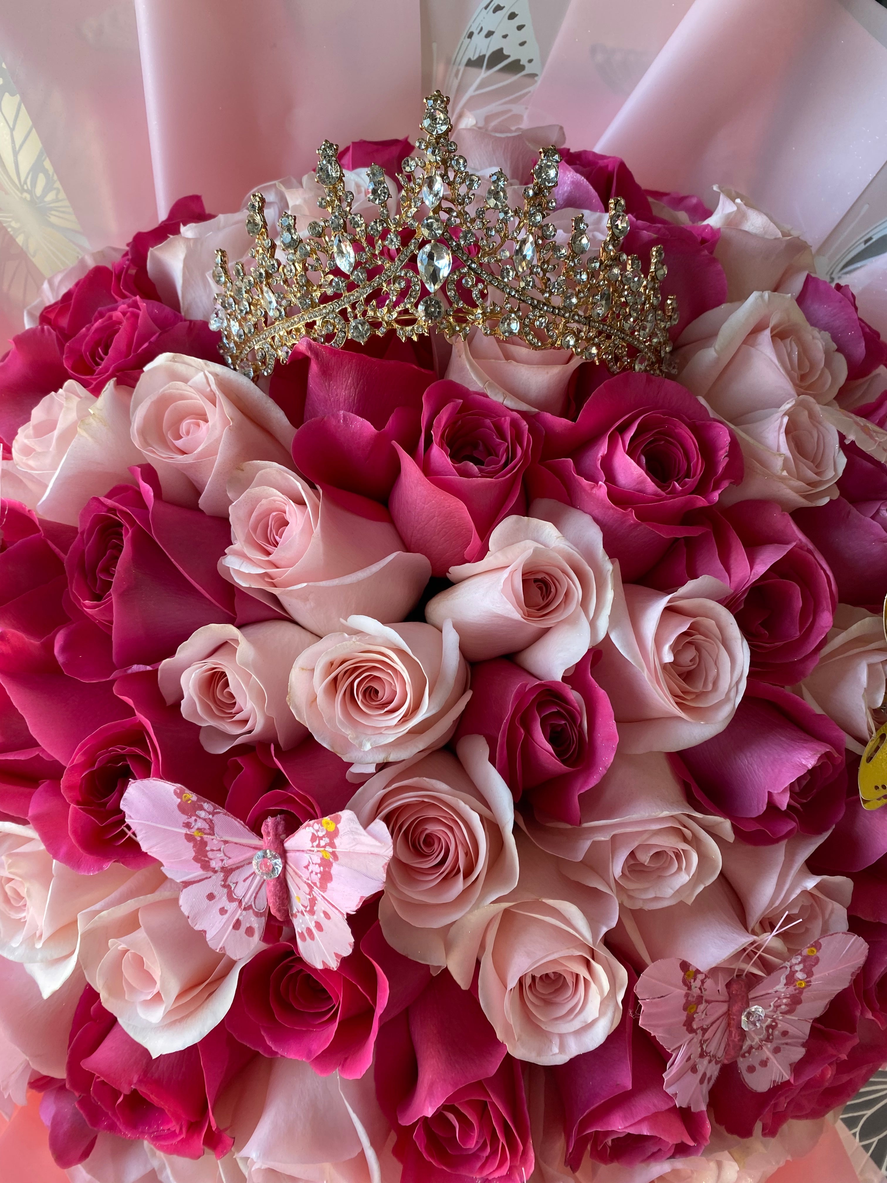 100 roses pink shades 🎀