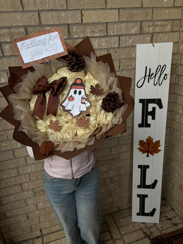 36 ct Cutesy fall Ghosty Bouquet🤎🍂