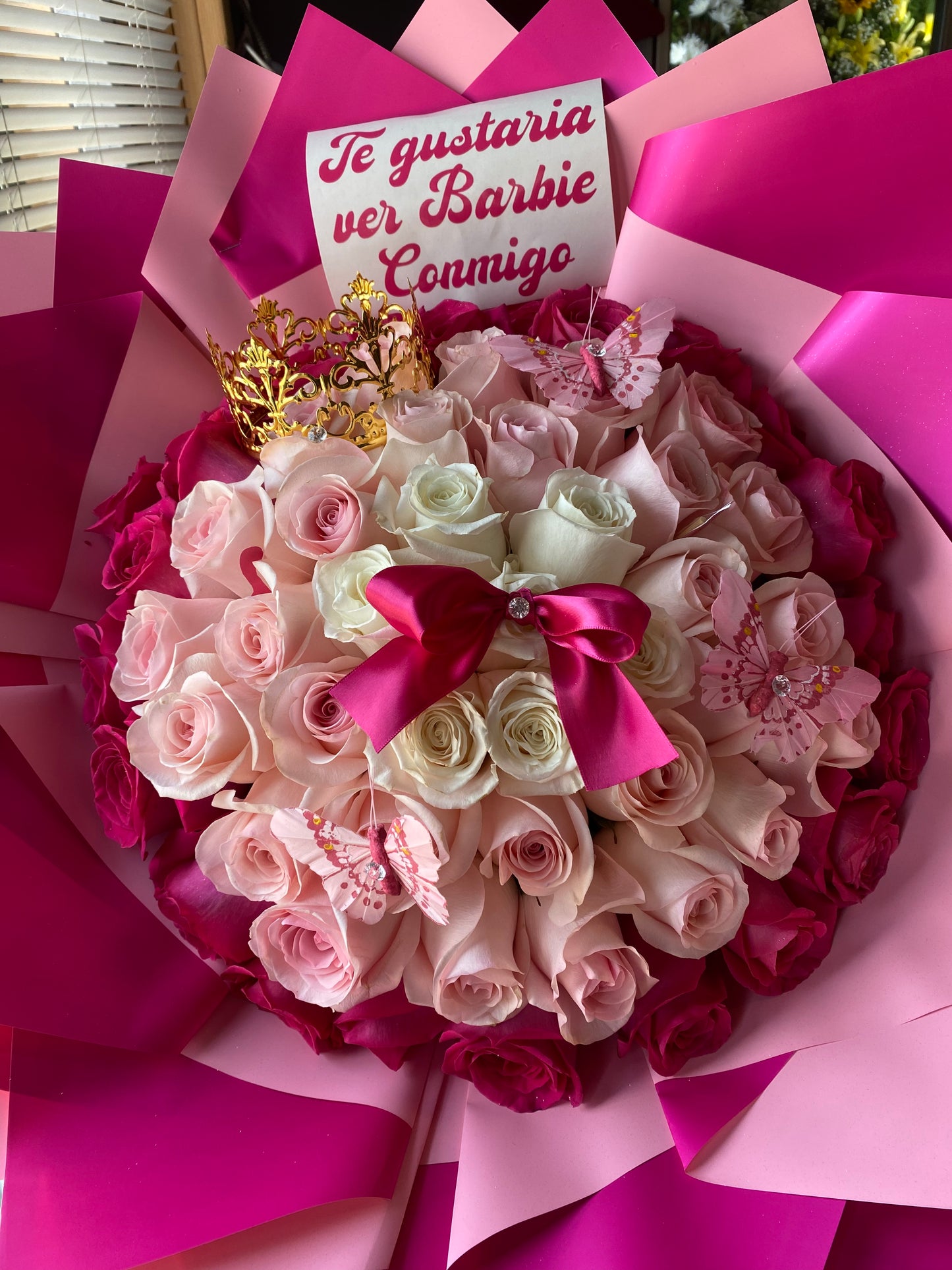 50 roses pink shades My Barbie color bouquet🎀