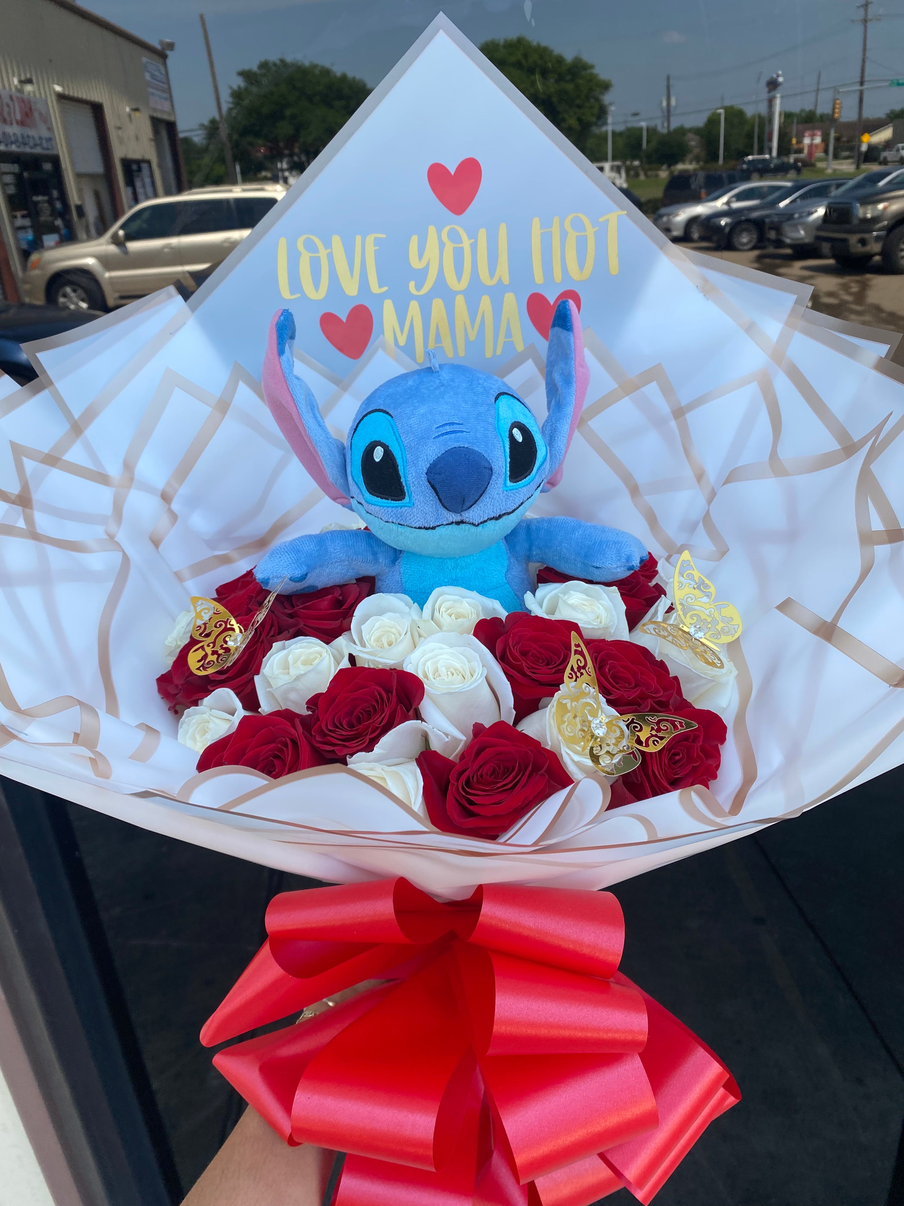 36 Roses & Stitch plush  ❤️
