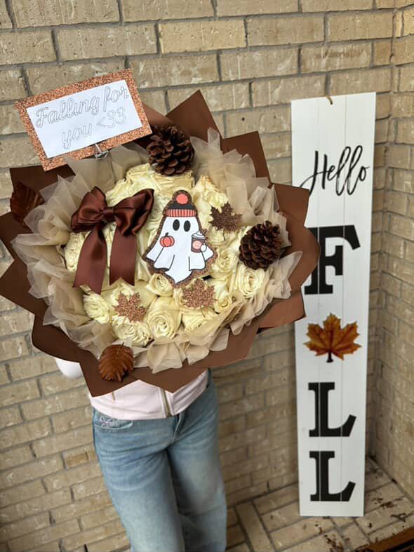 36 ct Cutesy fall Ghosty Bouquet🤎🍂
