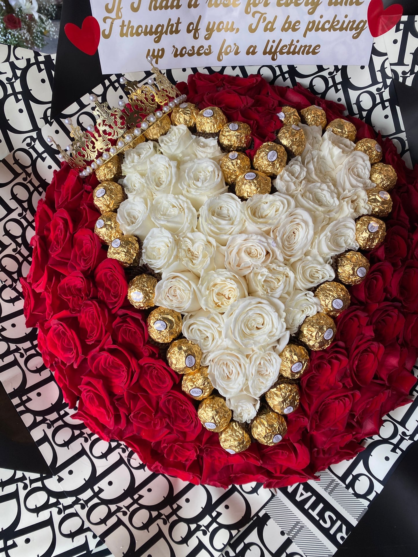 100 Heart Chocolate Rose Deluxe❤️