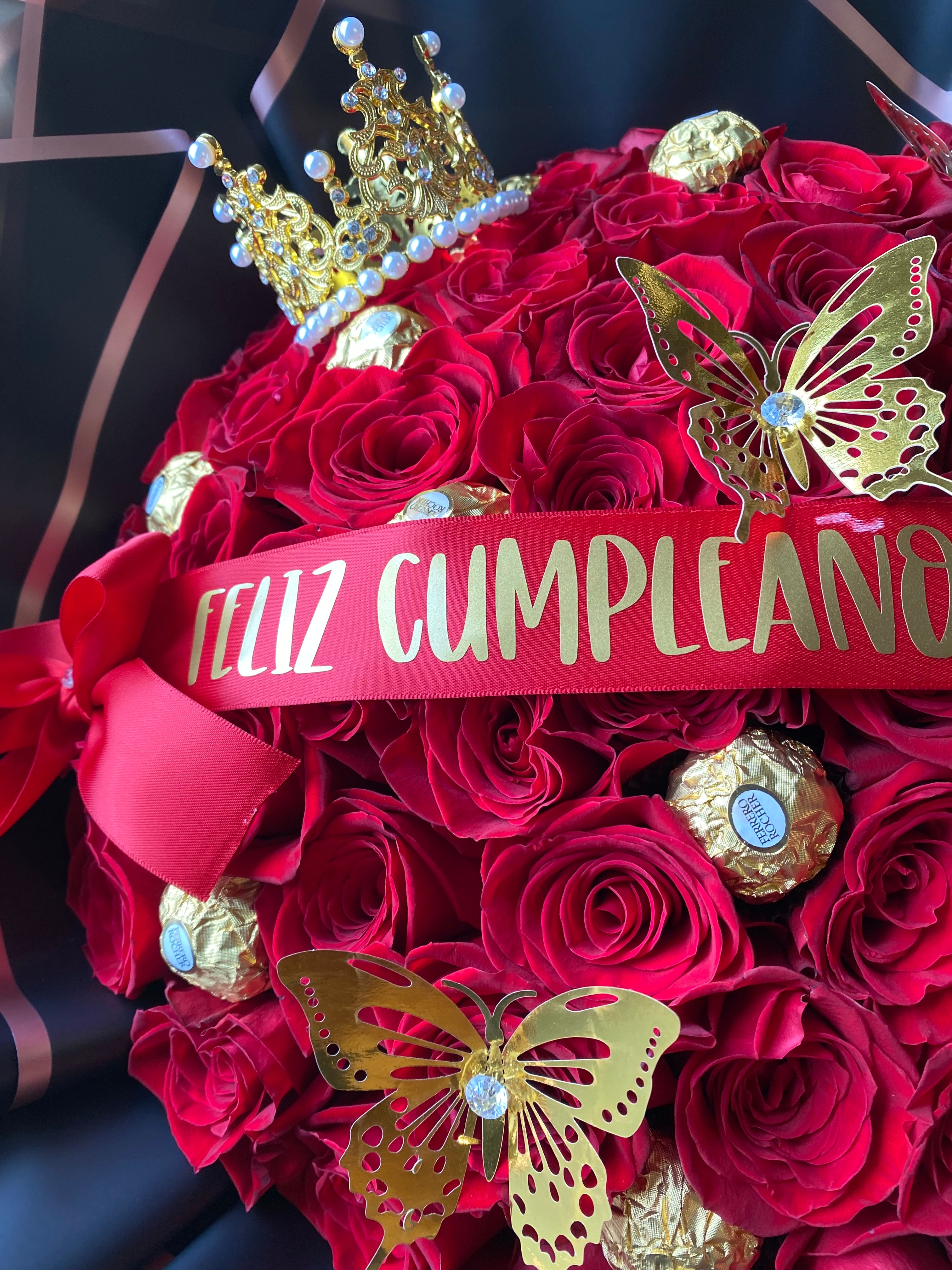 50 Rose princess deluxe bouquet
