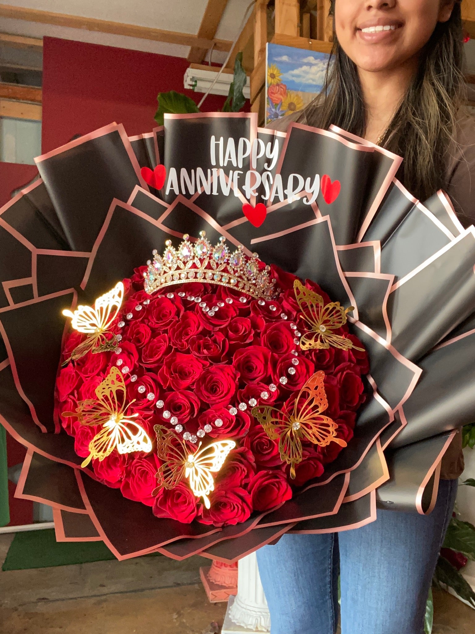50 rose diamond love❤️