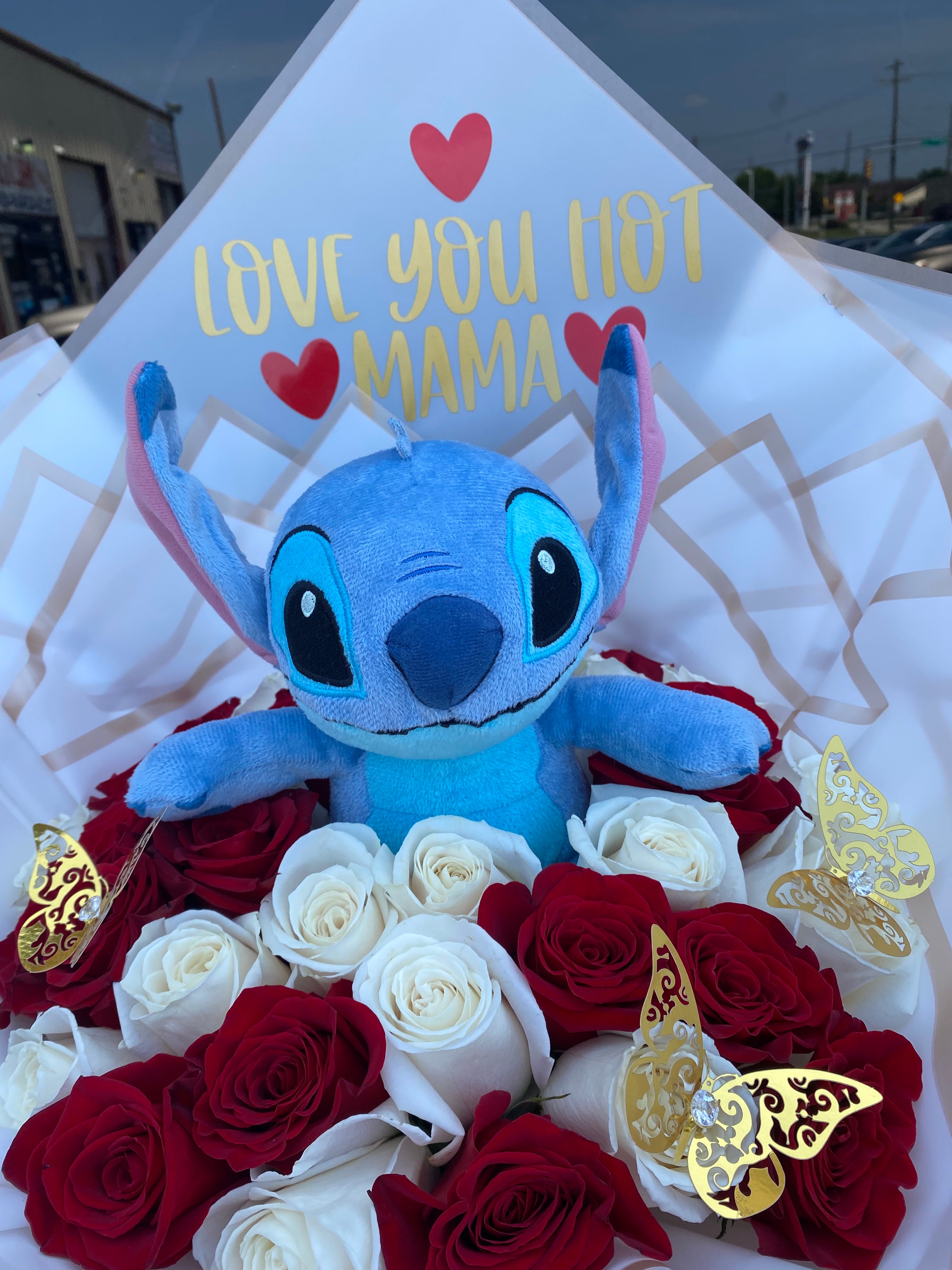 36 Roses & Stitch plush  ❤️