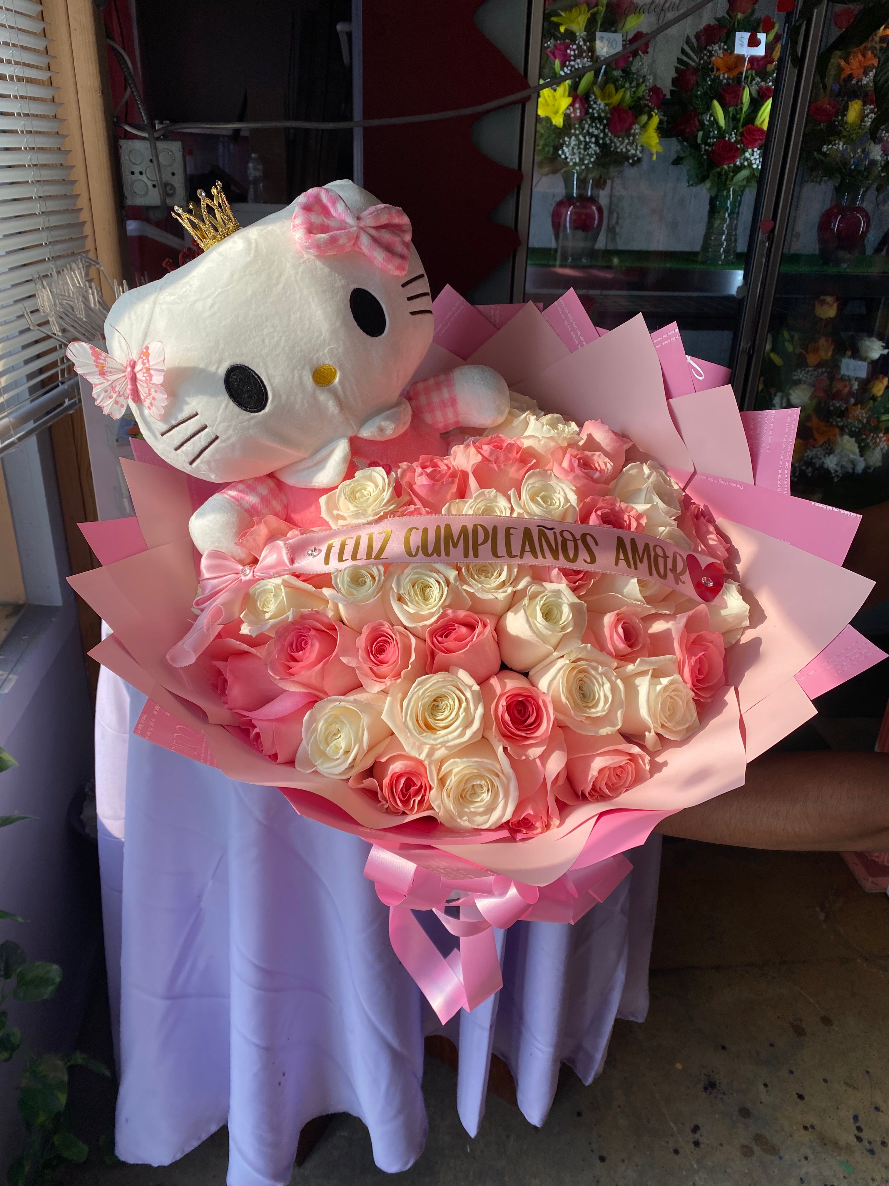 50 rose pink&white + HK plush🎀
