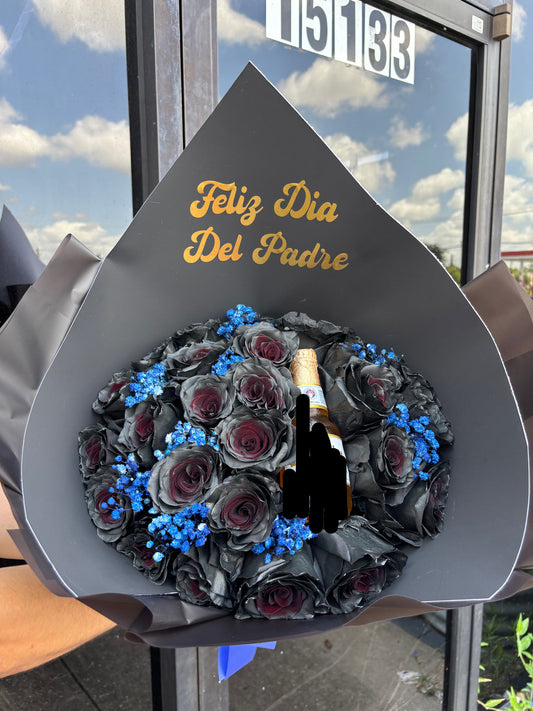 Father’s Day black roses + 🍺