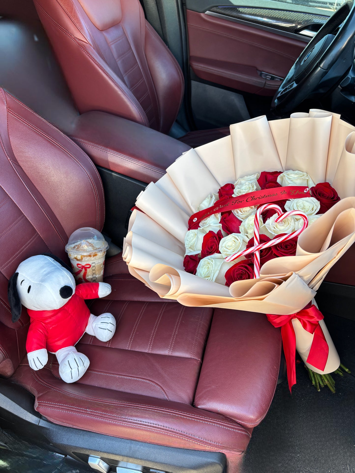 25 ct rose + snoopy set combo Christmas theme❤️