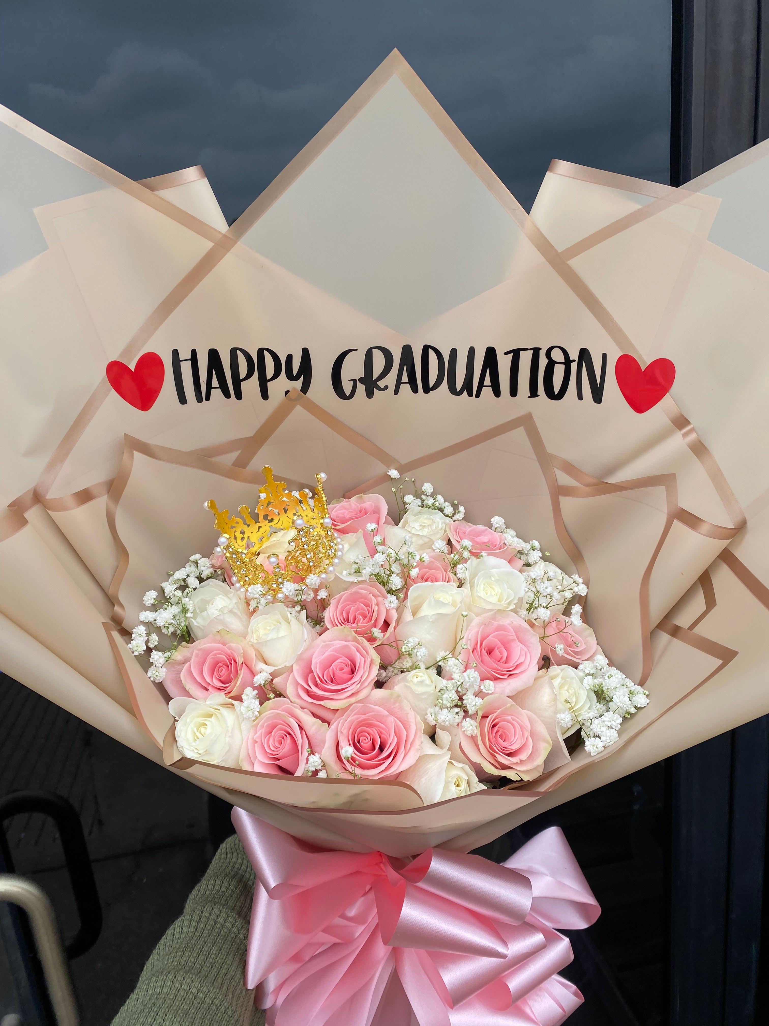 24 Rose Pink Lux with crown 💖