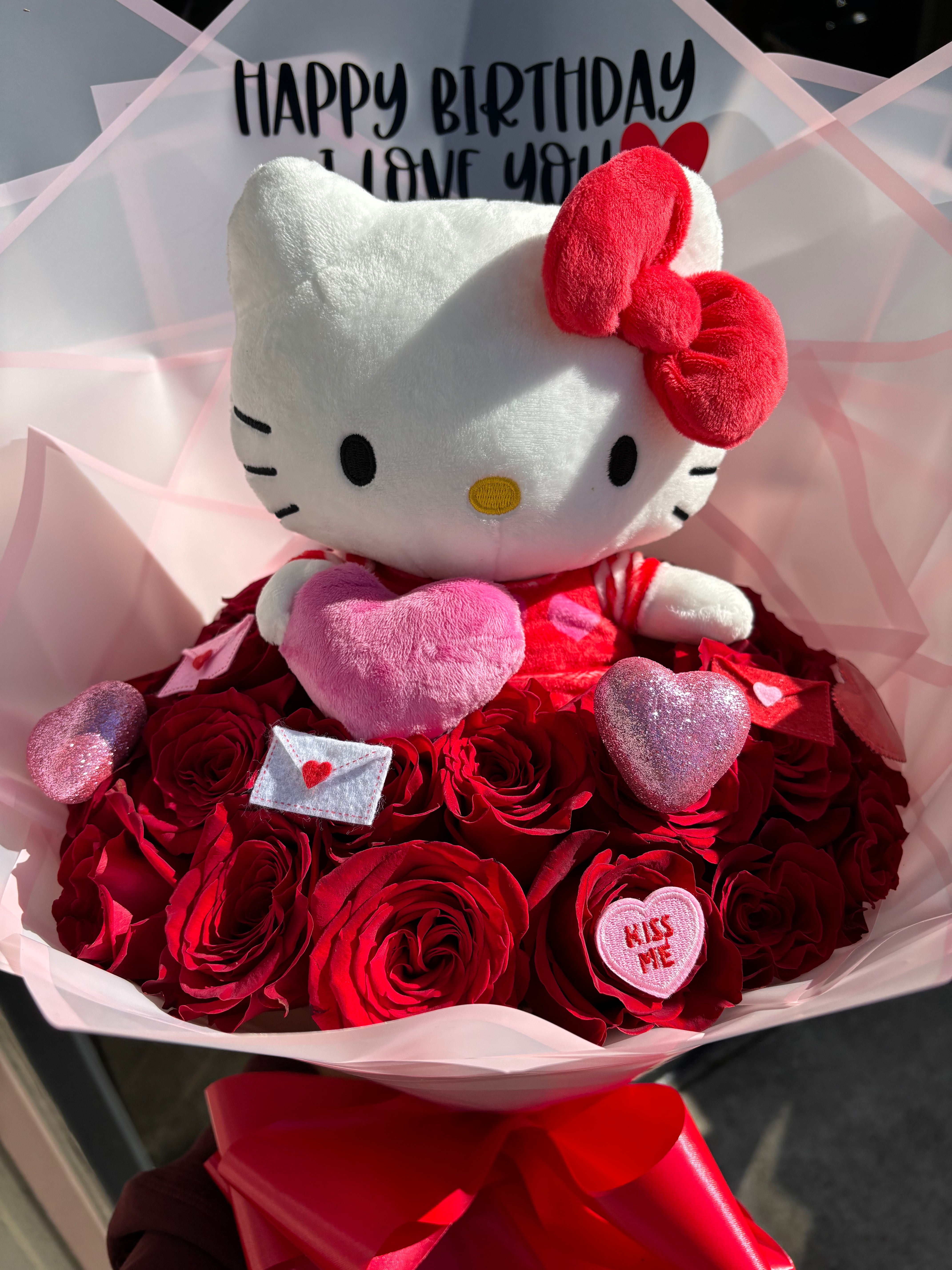Valentines floral bag with plush 💌