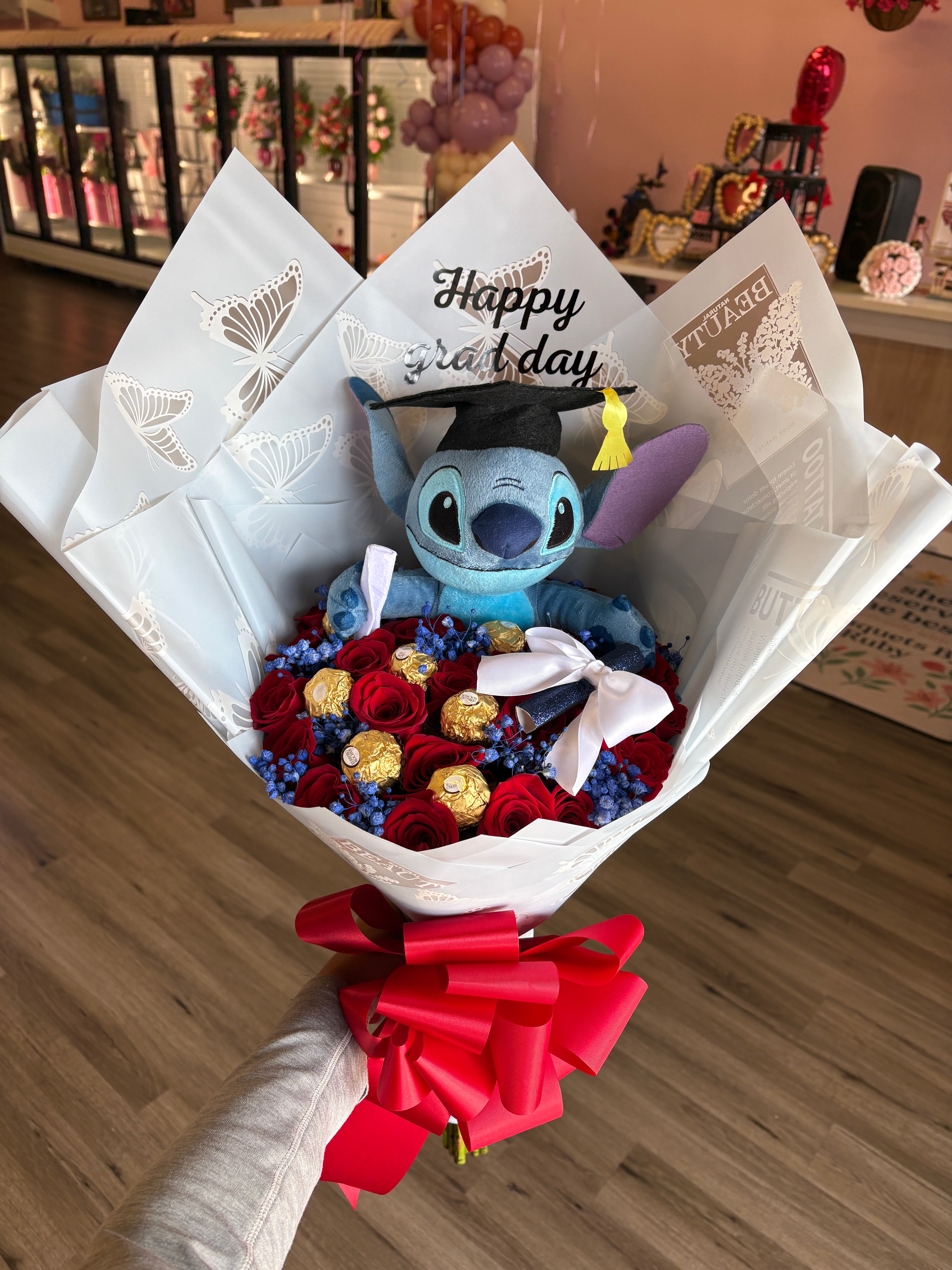24ct Stitch graduation bouquet 🎓💙