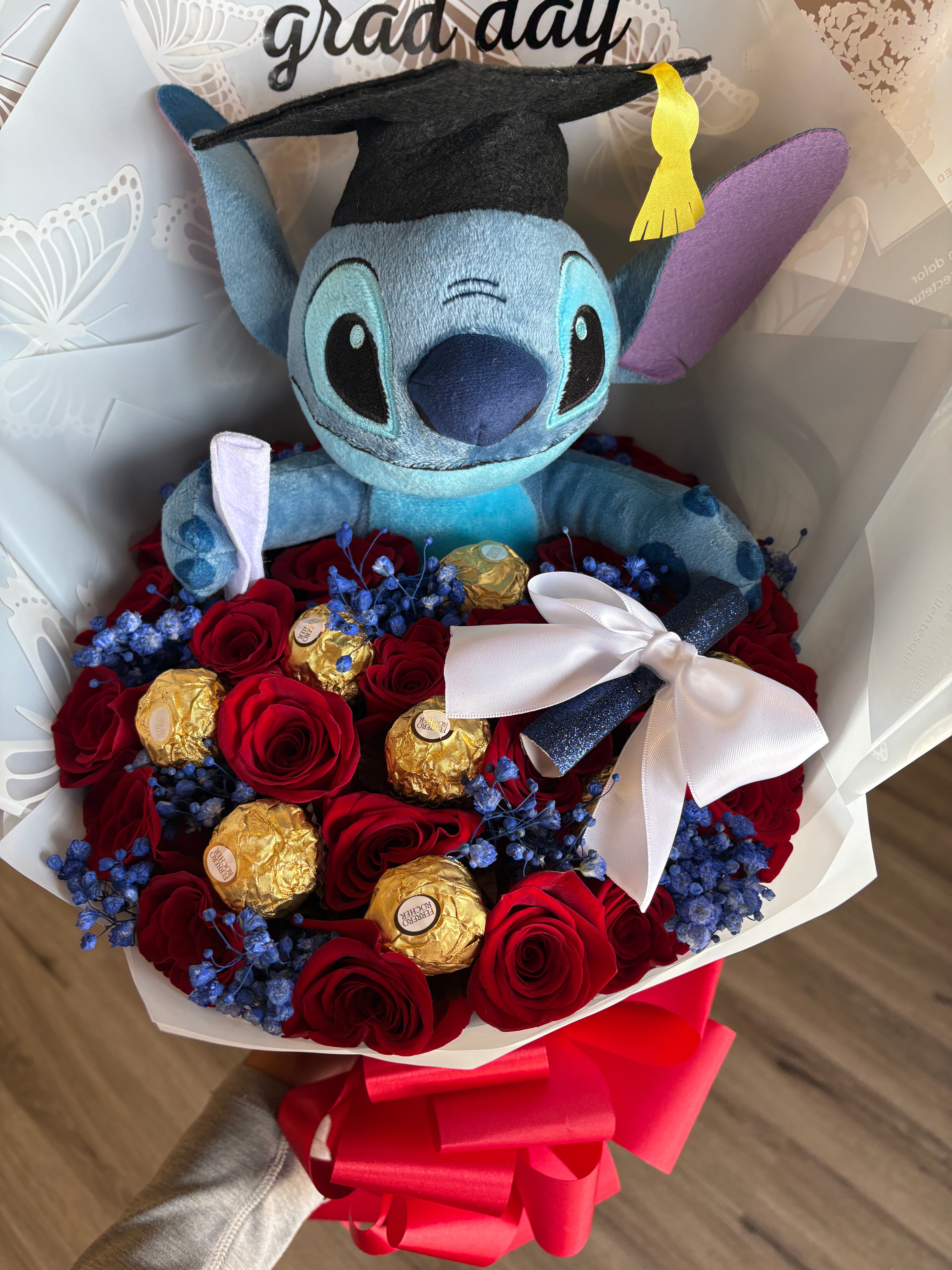 24ct Stitch graduation bouquet 🎓💙