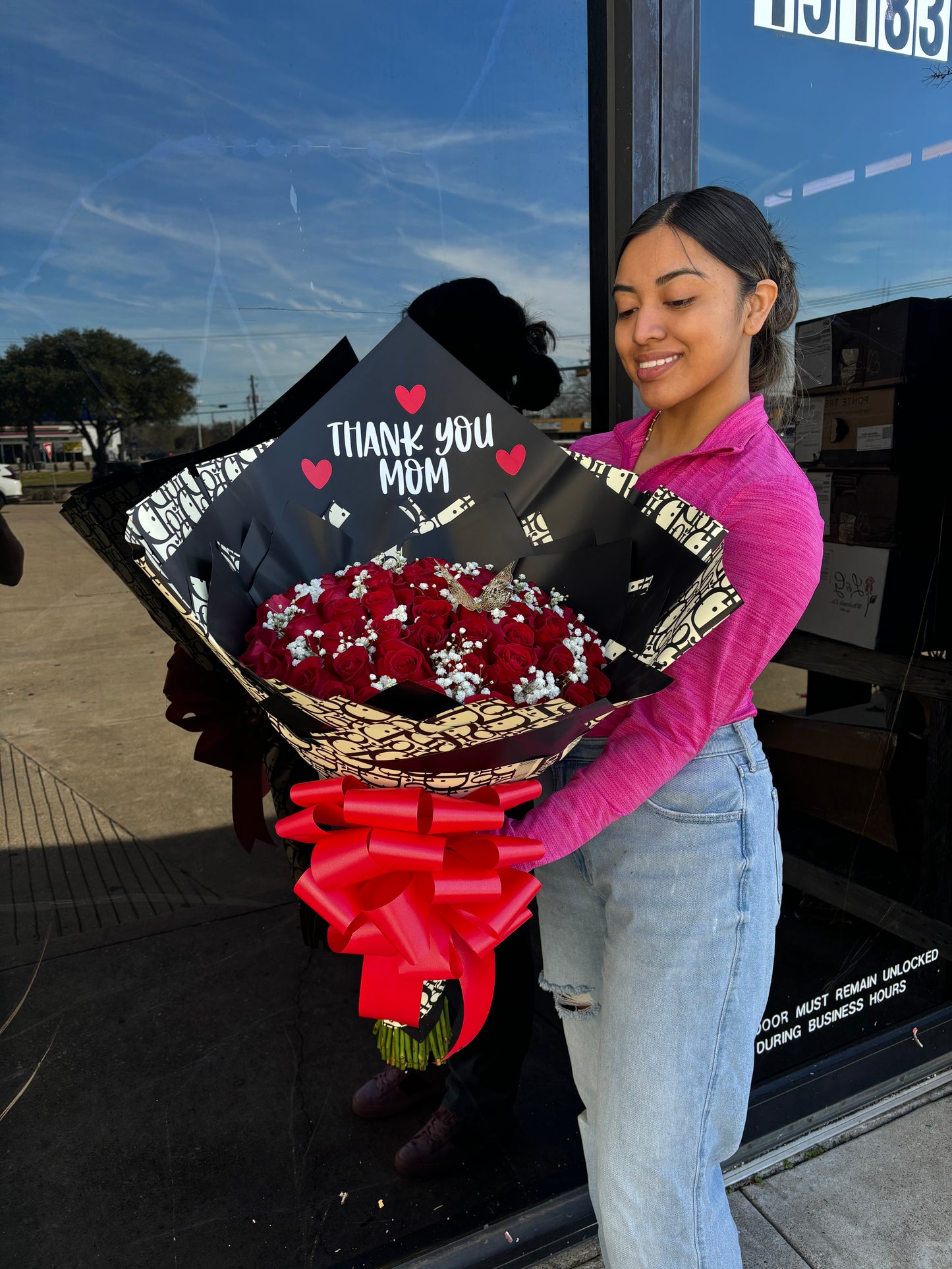 50 red roses cloudy love❤️