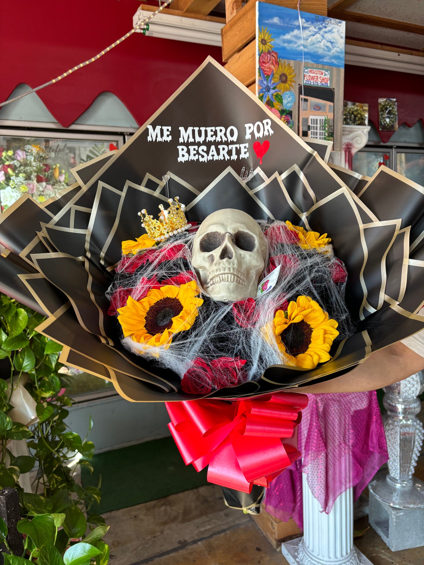 36 rose + Sunflower Skull Deluxe🖤