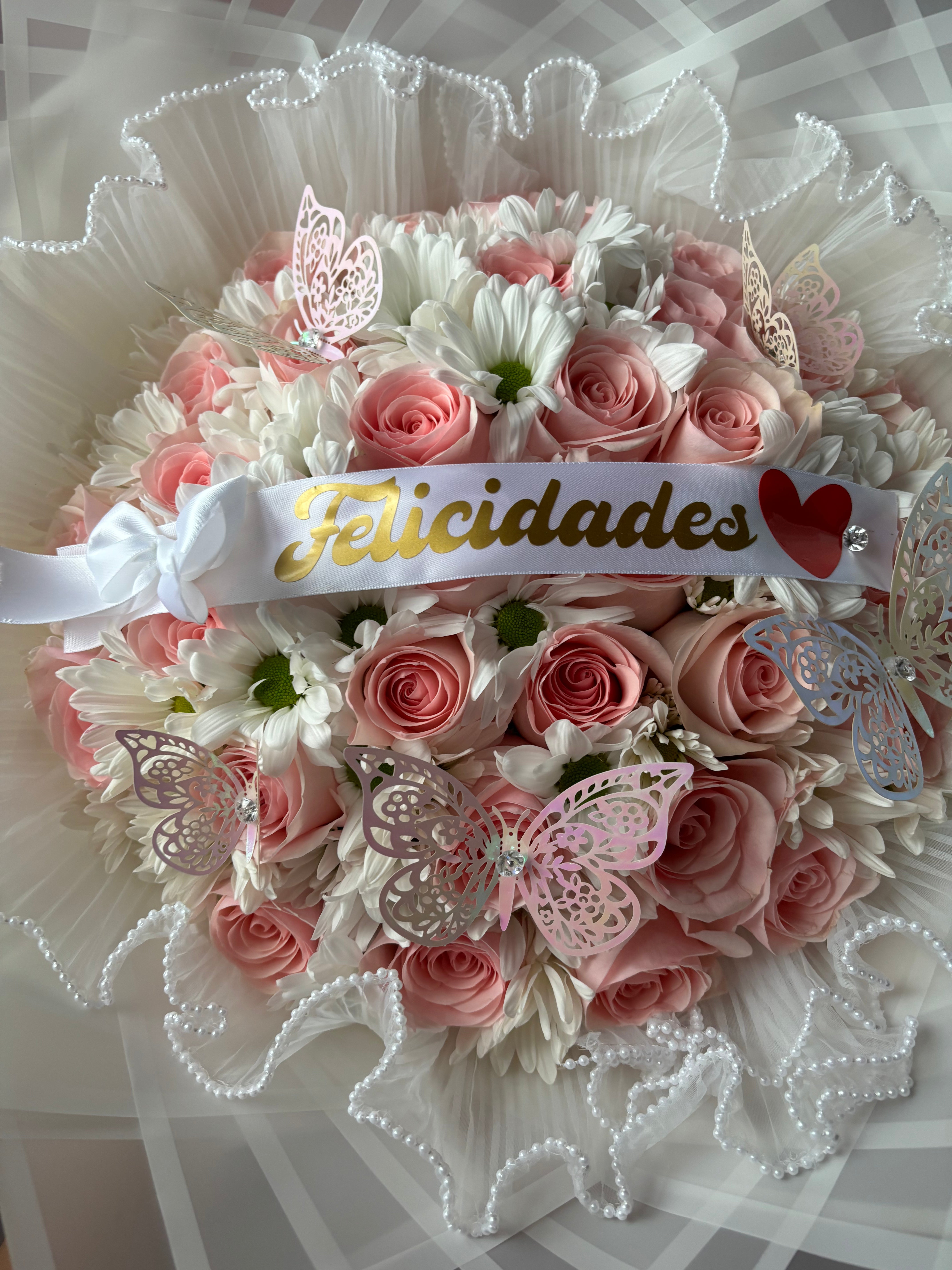 24 pinks + white daisy garden 🌸