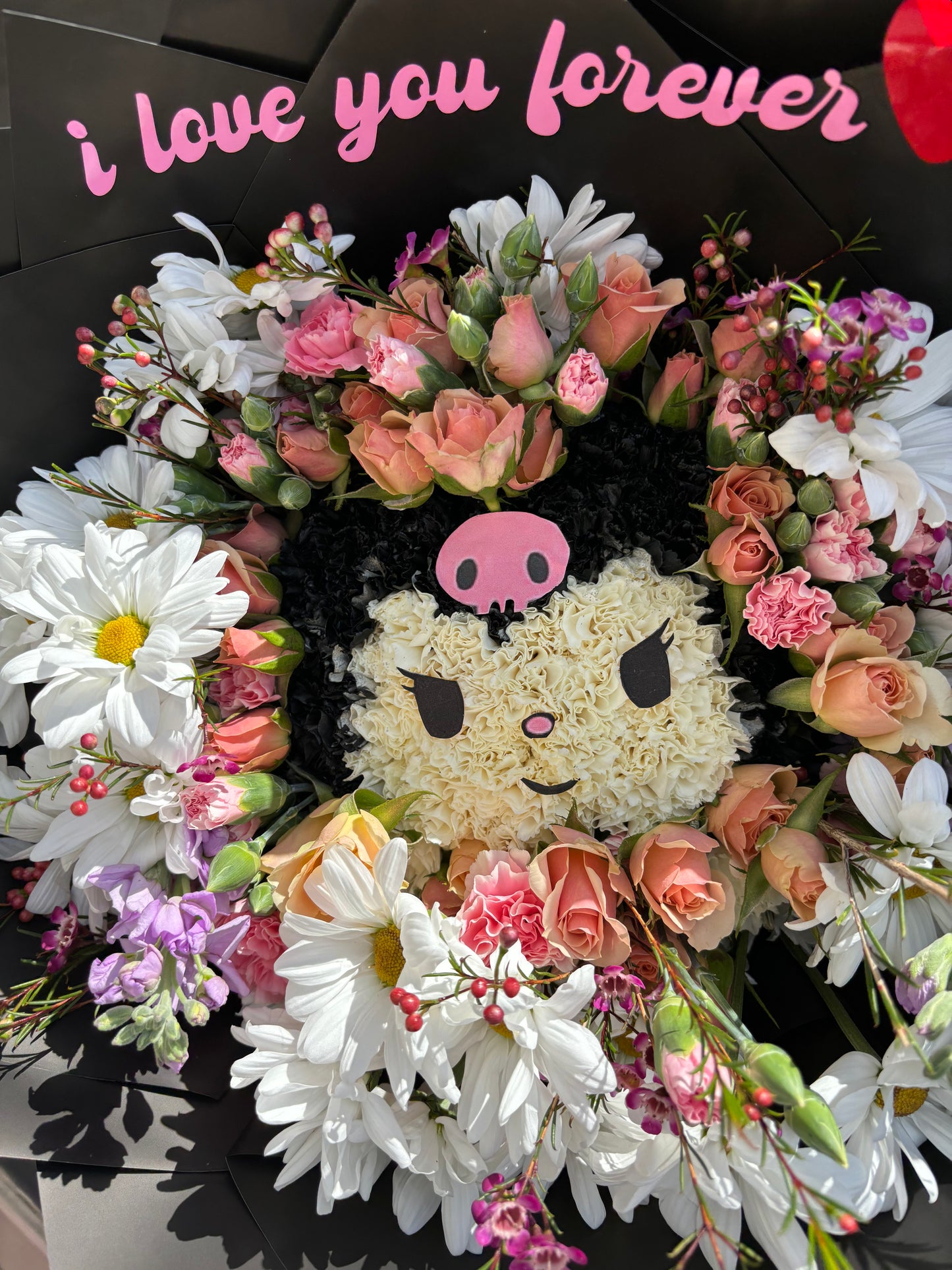 Ms. Kuromi bouquet with freestyle mixed blooms around