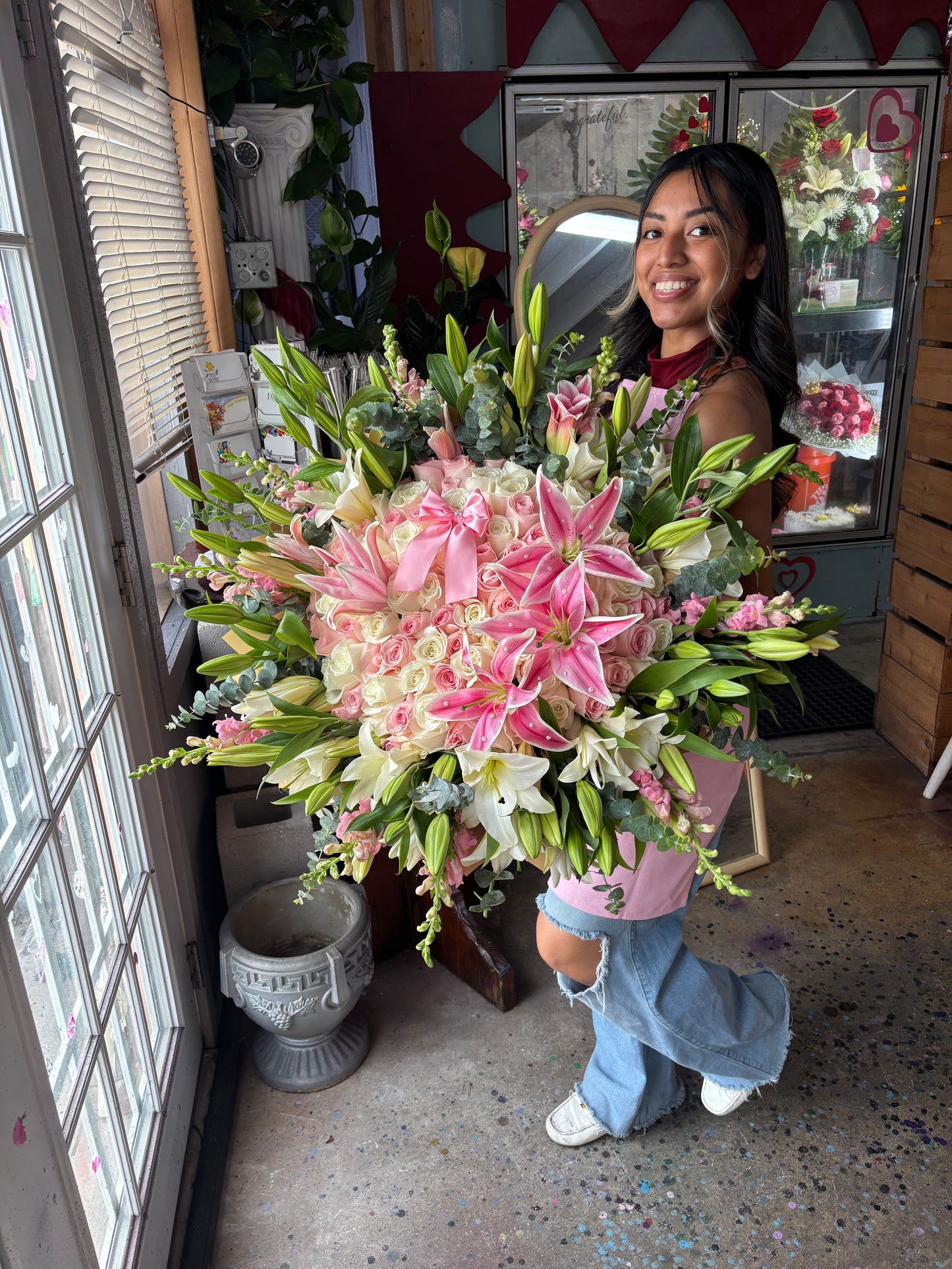 100 roses + Lily’s bouquet 🎀