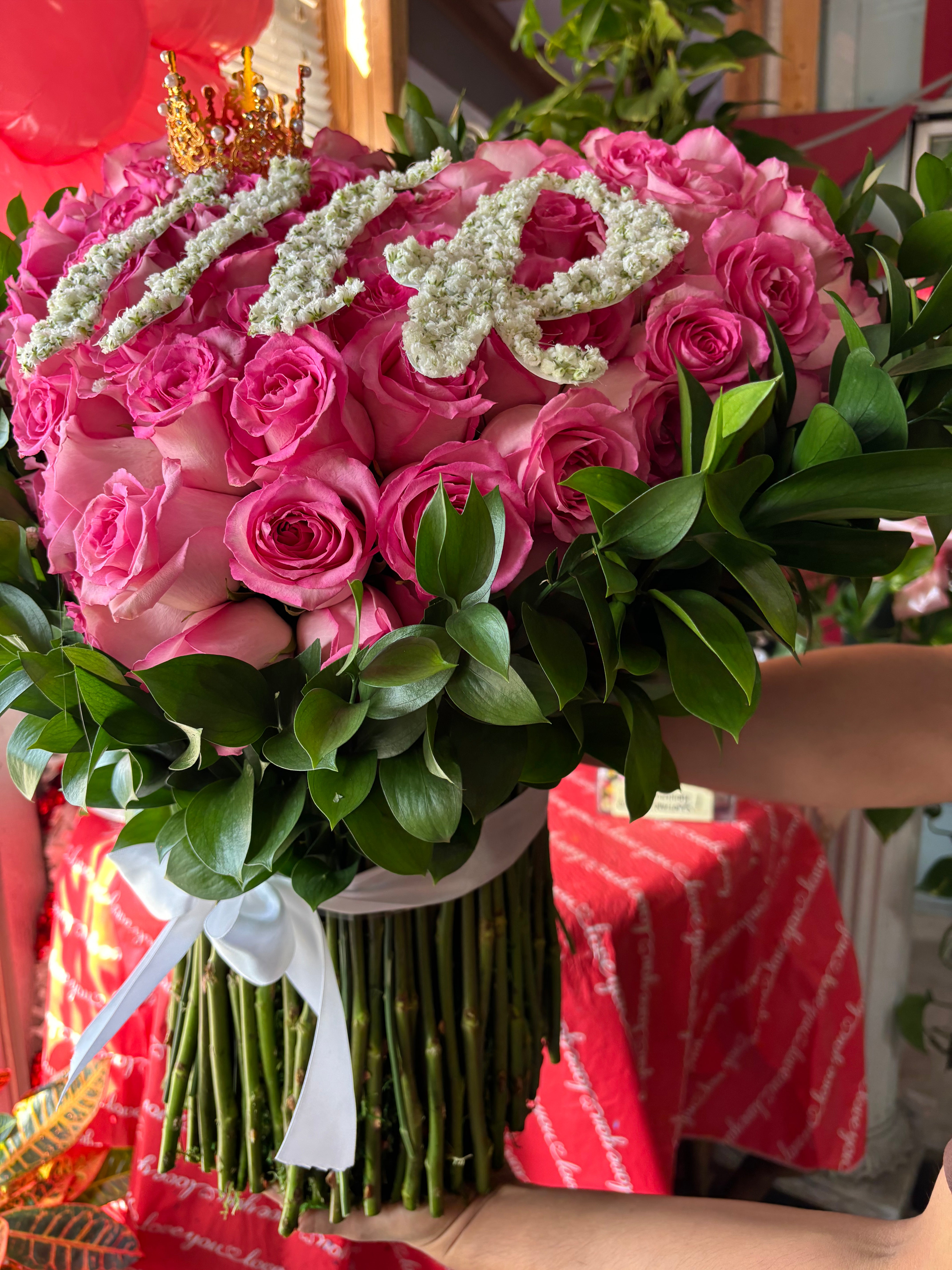 Small standing heart 100 roses ♥️