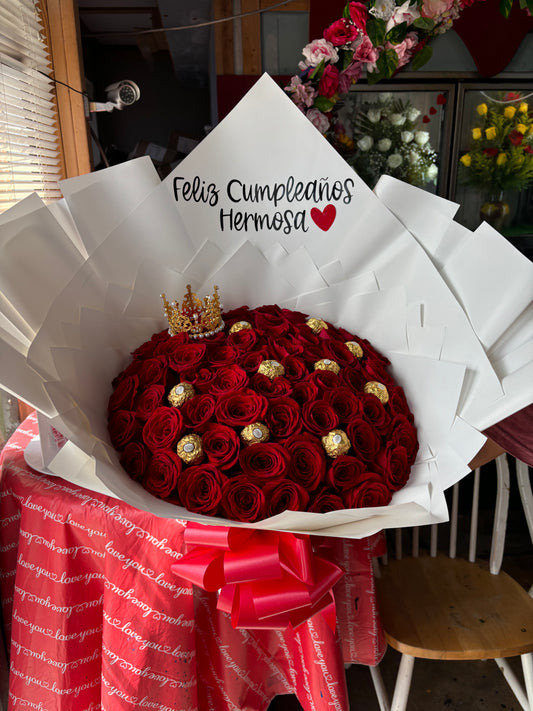 50 red roses + chocolates in a Signature design ♥️