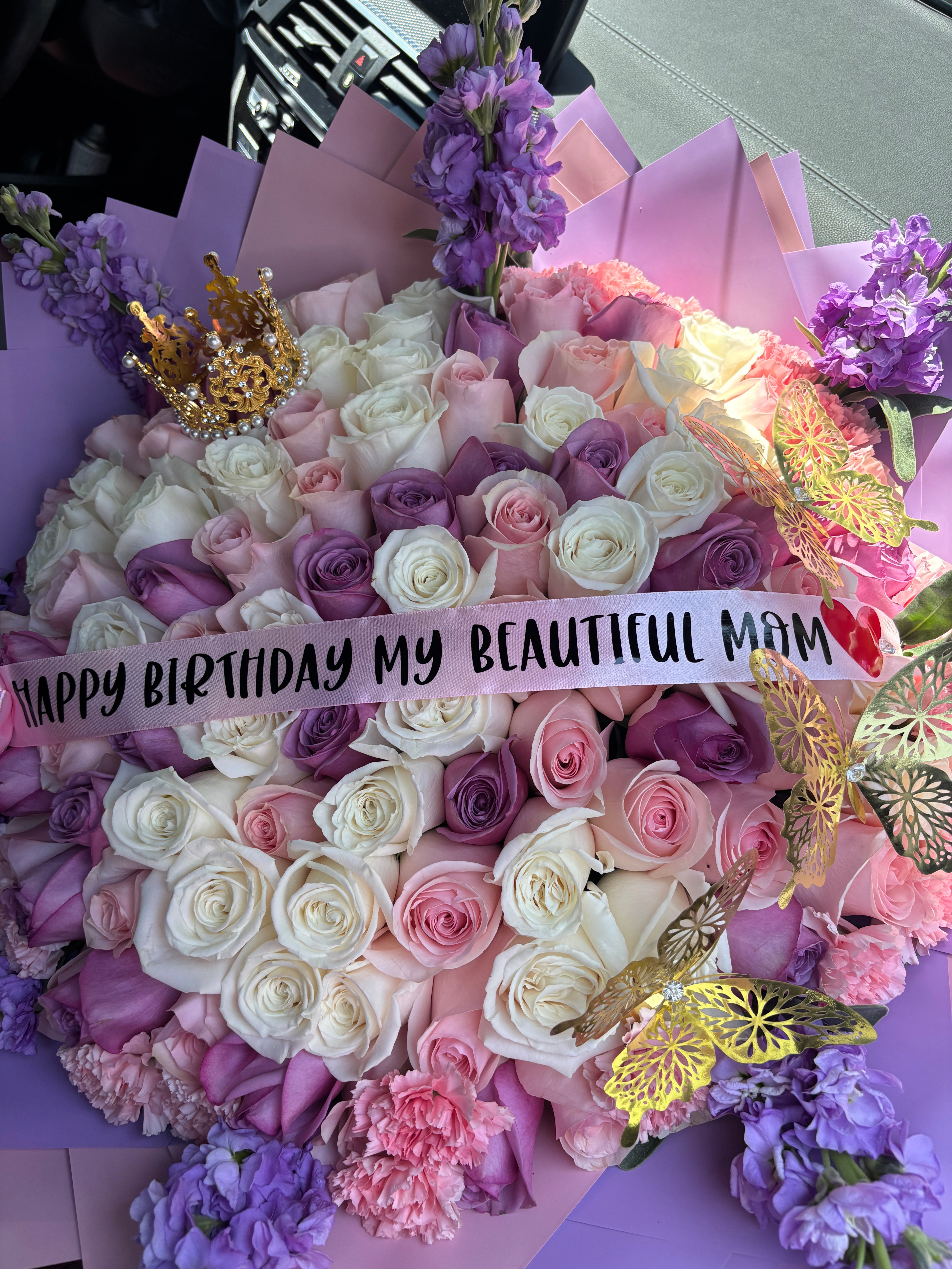 100 roses deluxe color bouquet🎀