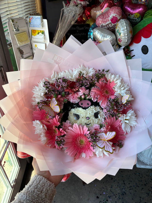 Ms. Kuromi bouquet with freestyle mixed blooms around