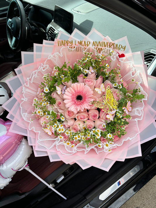50 rose + Pink garden bouquet ❤️