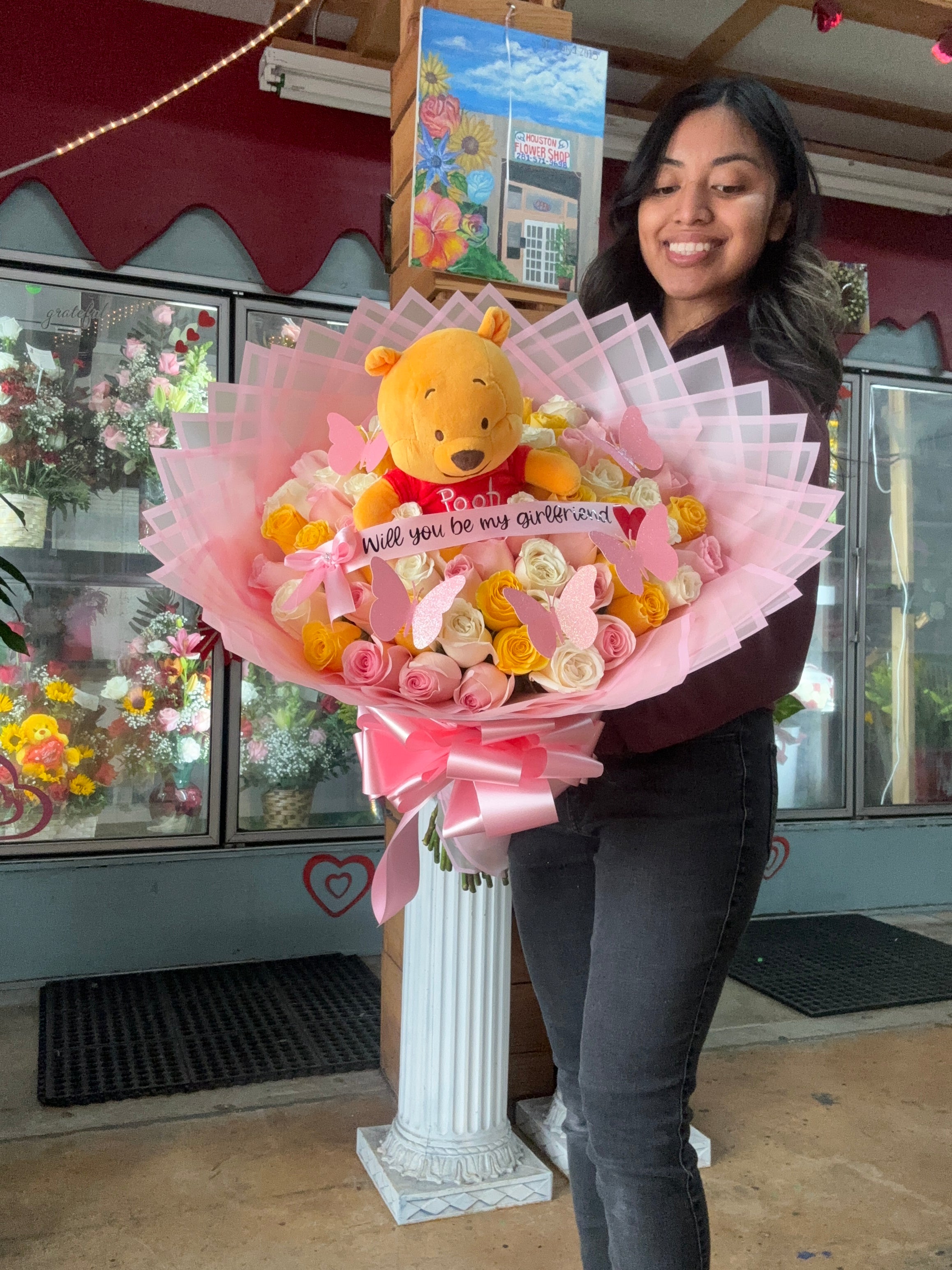 50 rose Winnie the Pooh love 💘🍯