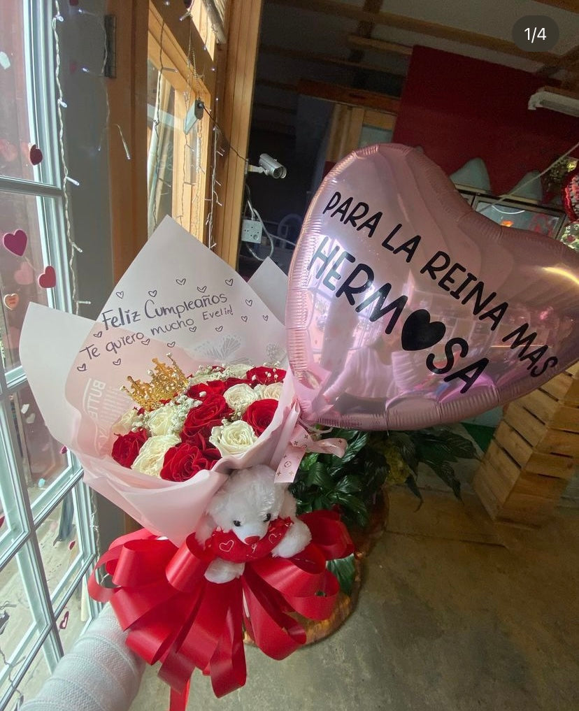 Custom your heart stick balloon❤️