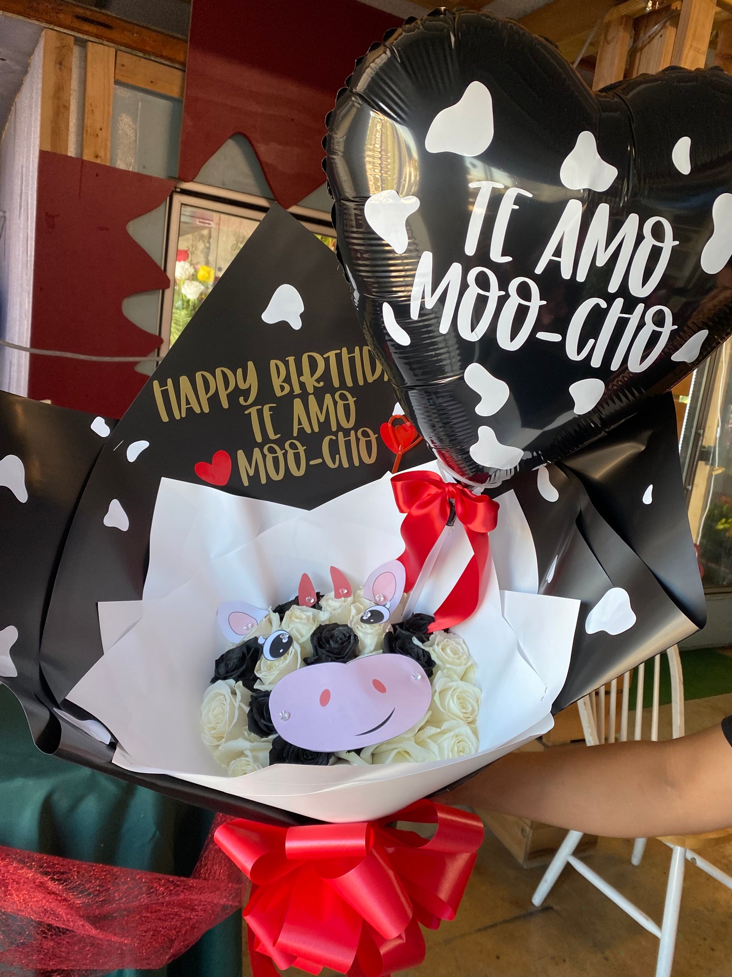 Te Amo MOO-CHO + Print Balloon