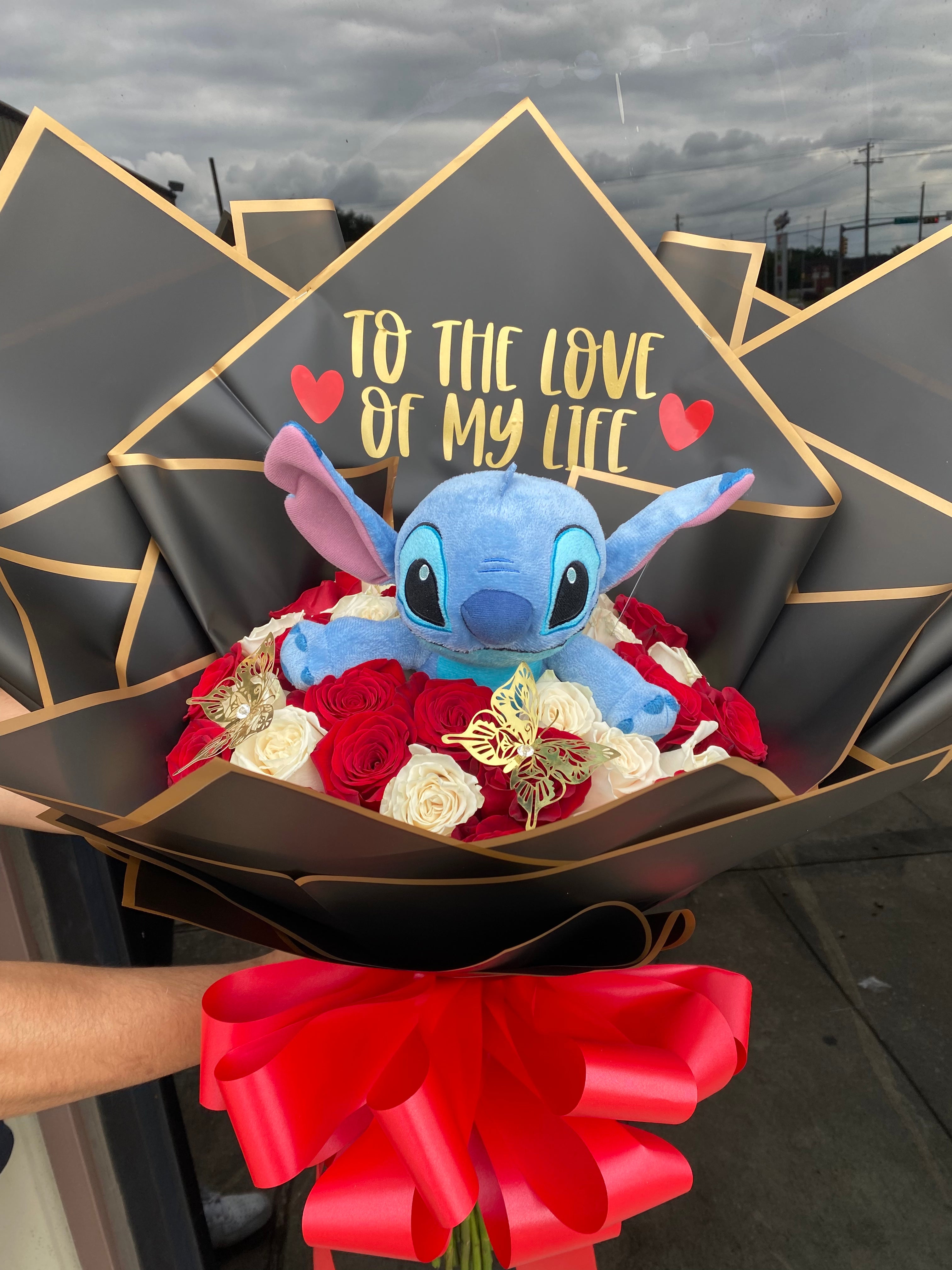 36 Roses & Stitch plush  ❤️