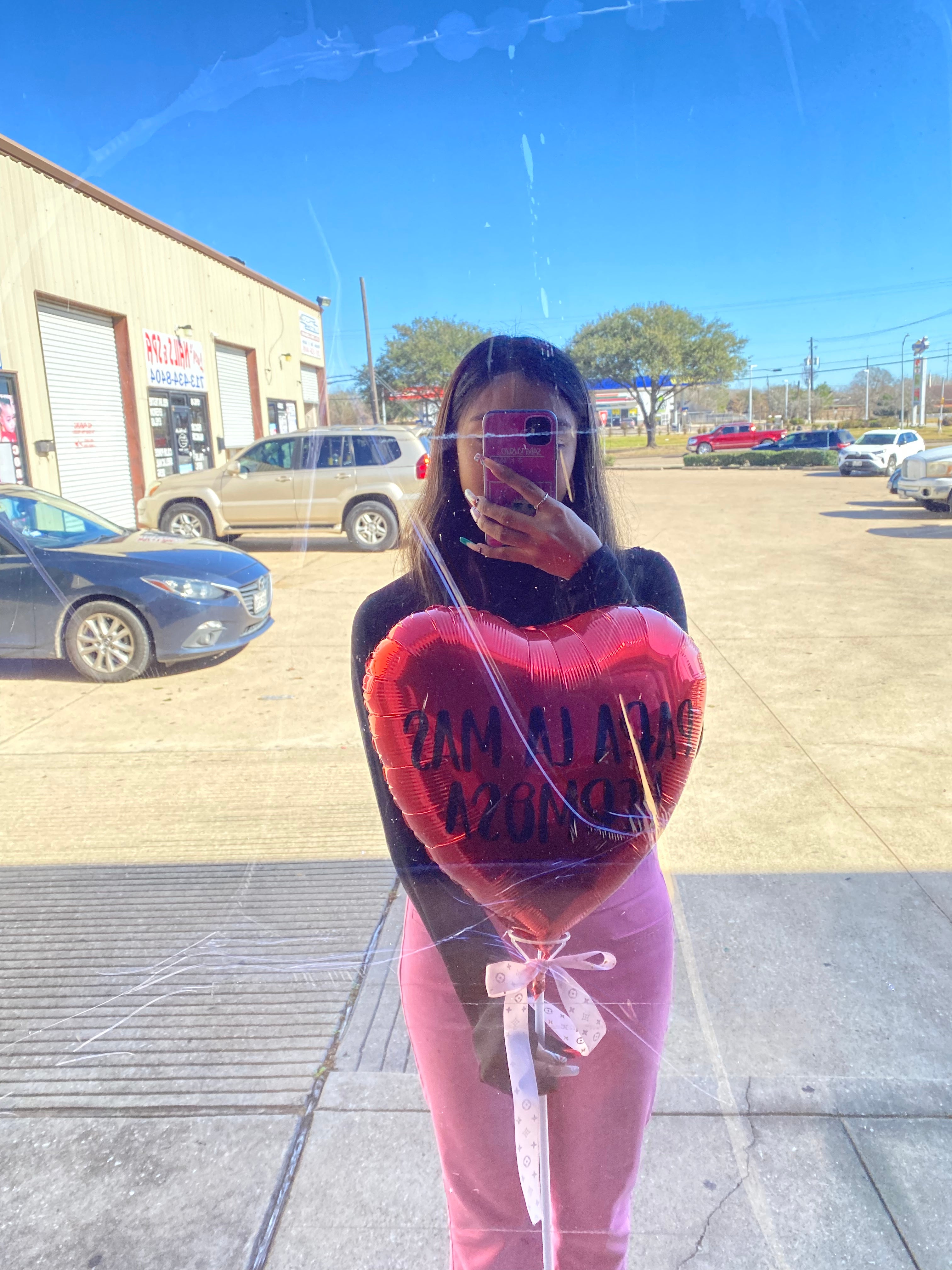 Custom your heart stick balloon❤️