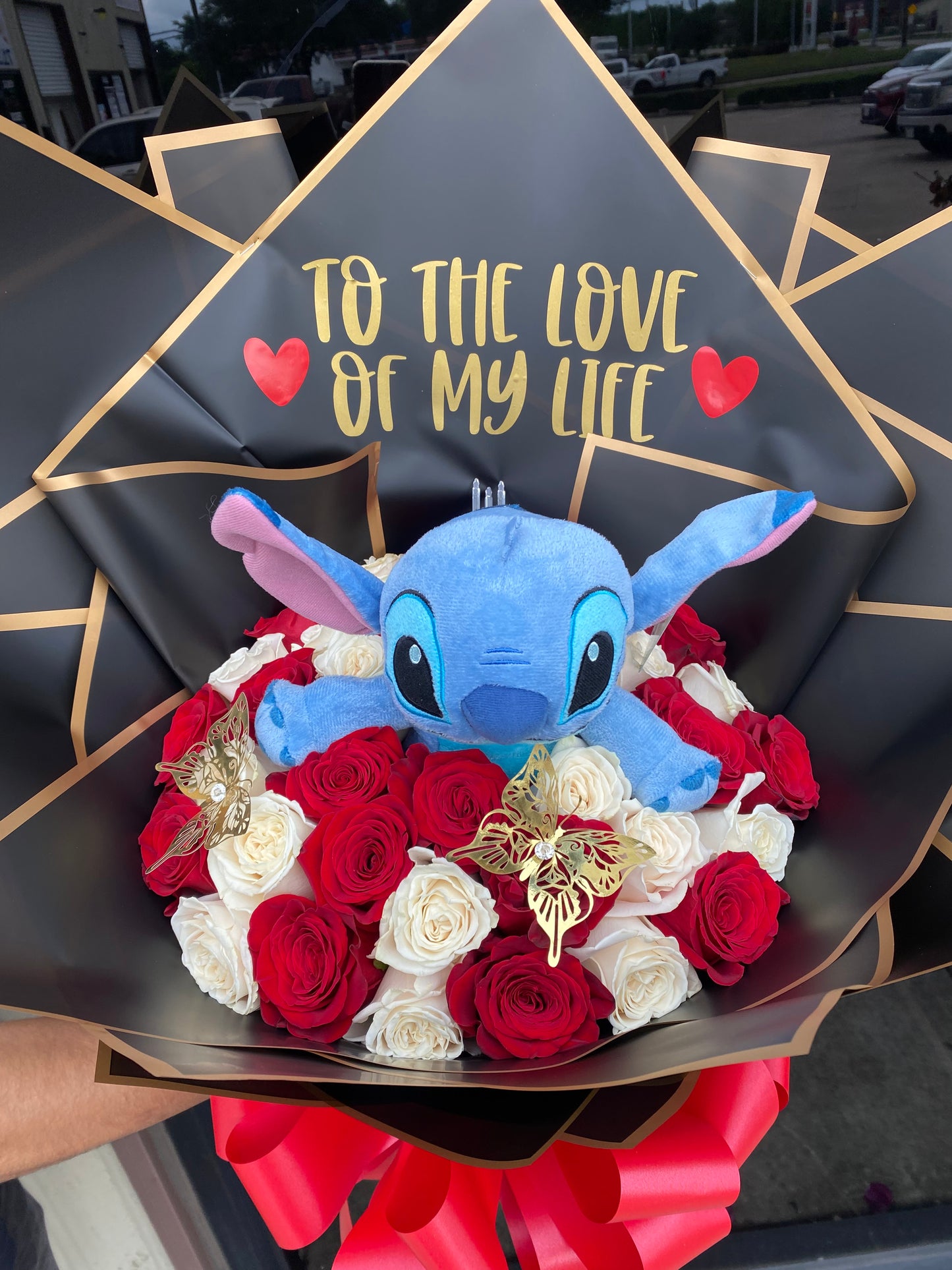 36 Roses & Stitch plush  ❤️