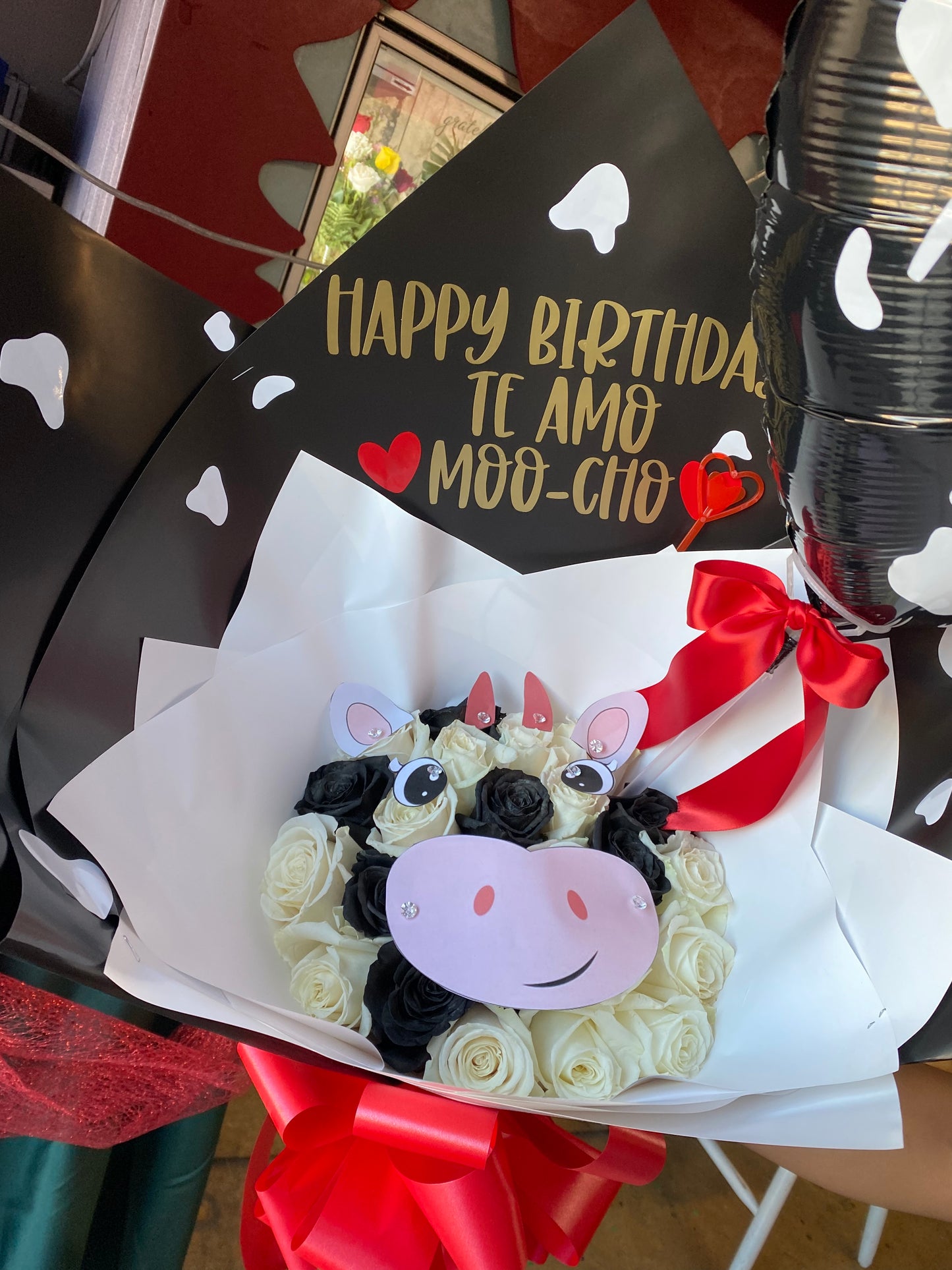 Te Amo MOO-CHO + Print Balloon